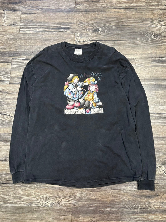90’s “A TRUE FRIEND” GRAPHIC T-SHIRT (XL)