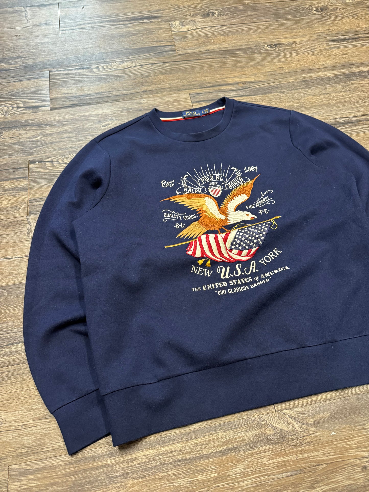 POLO RALPH LAUREN AMERICAN FLAG SWEATSHIRT (L)