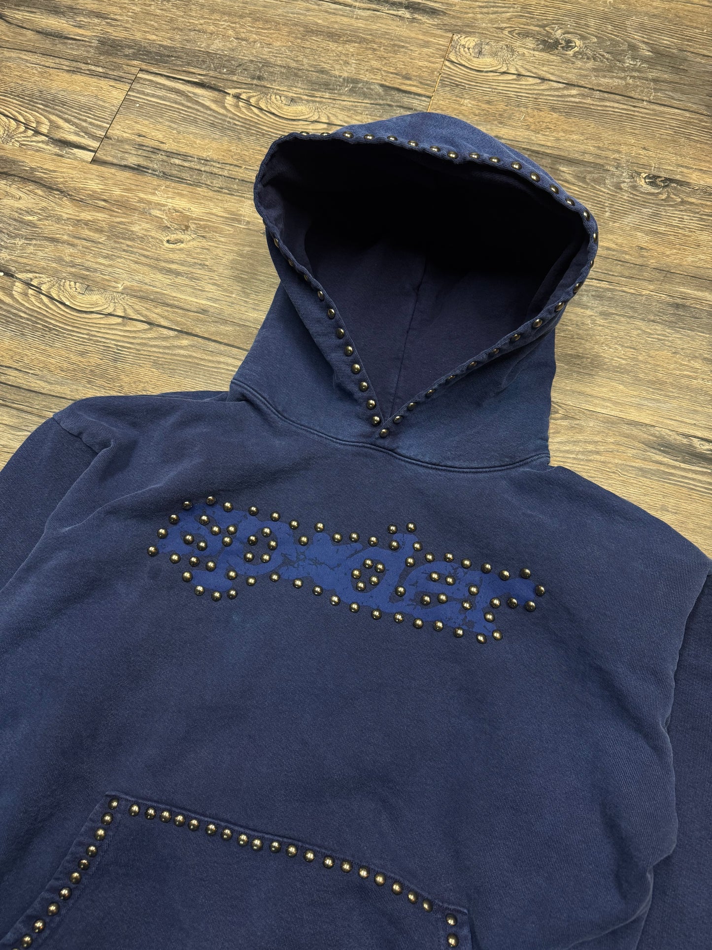 SP5DER PUNK V3 STUDDED HOODIE (XL)