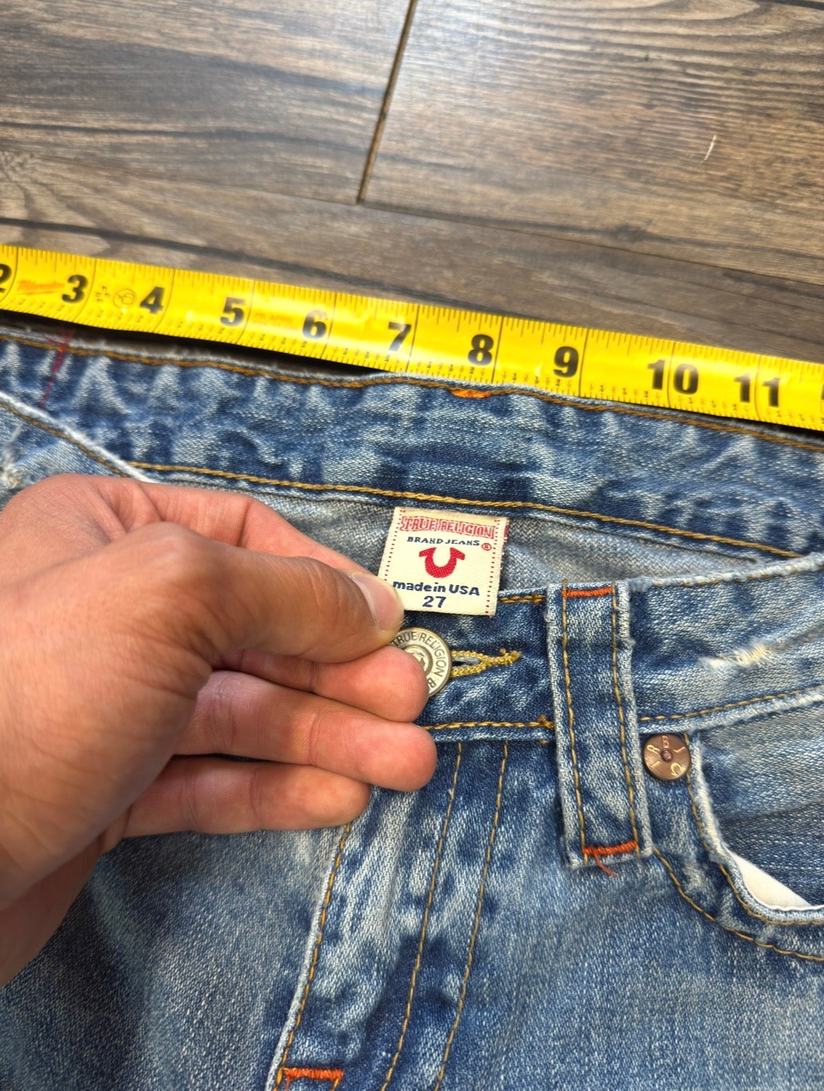 TRUE RELIGION WMNS EMBROIDERED FLARE JEANS (27)