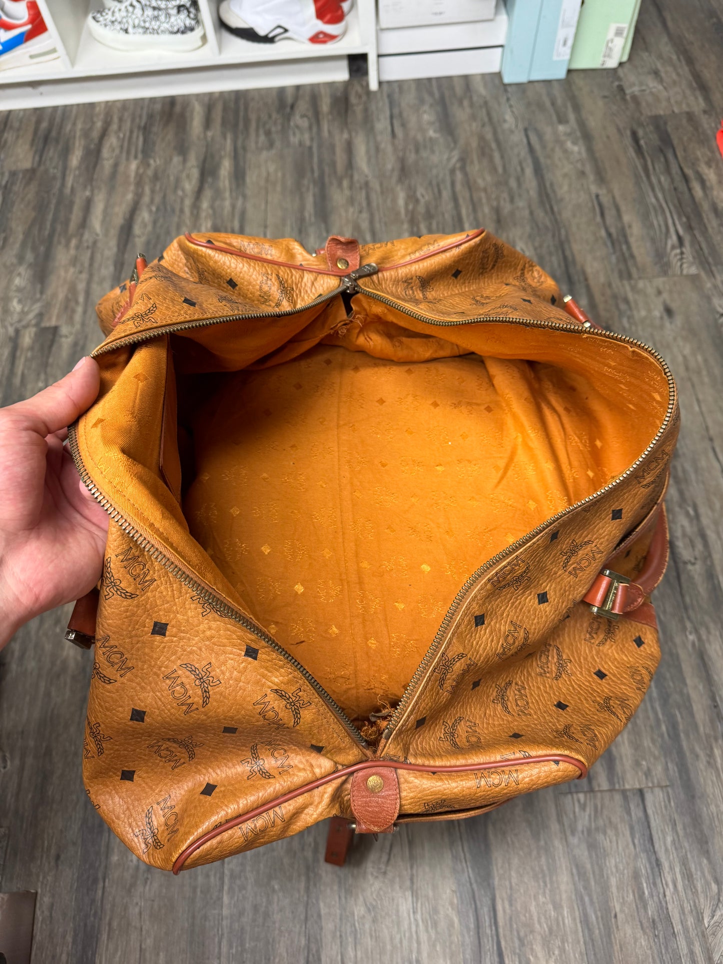 VINTAGE MCM MONOGRAM DUFFEL BAG (OS)