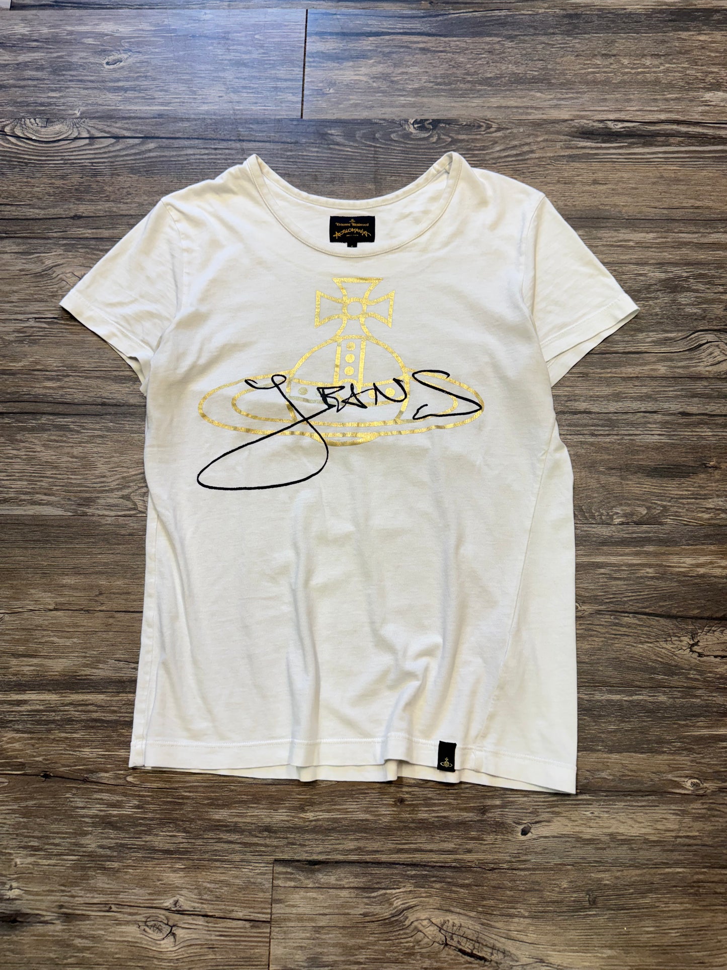VIVIENNE WESTWOOD AGLOMANIA GOLD FOIL TEE (S)