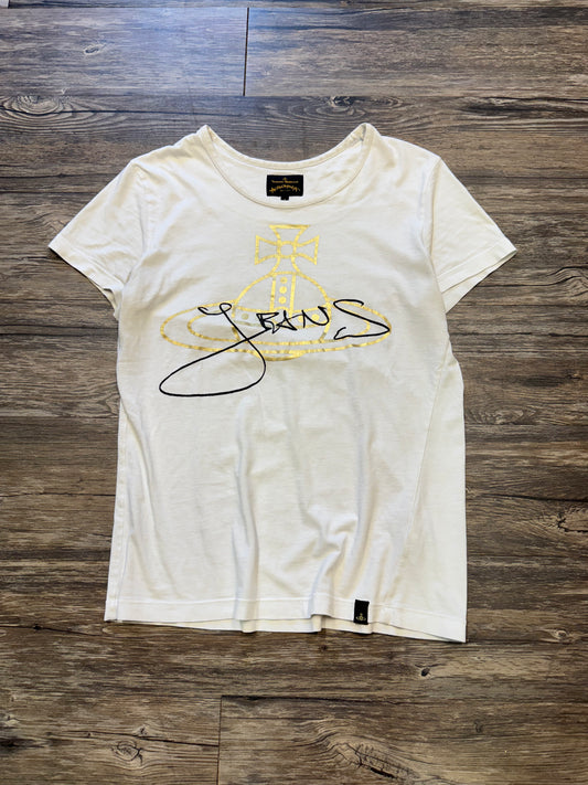 VIVIENNE WESTWOOD AGLOMANIA GOLD FOIL TEE (S)