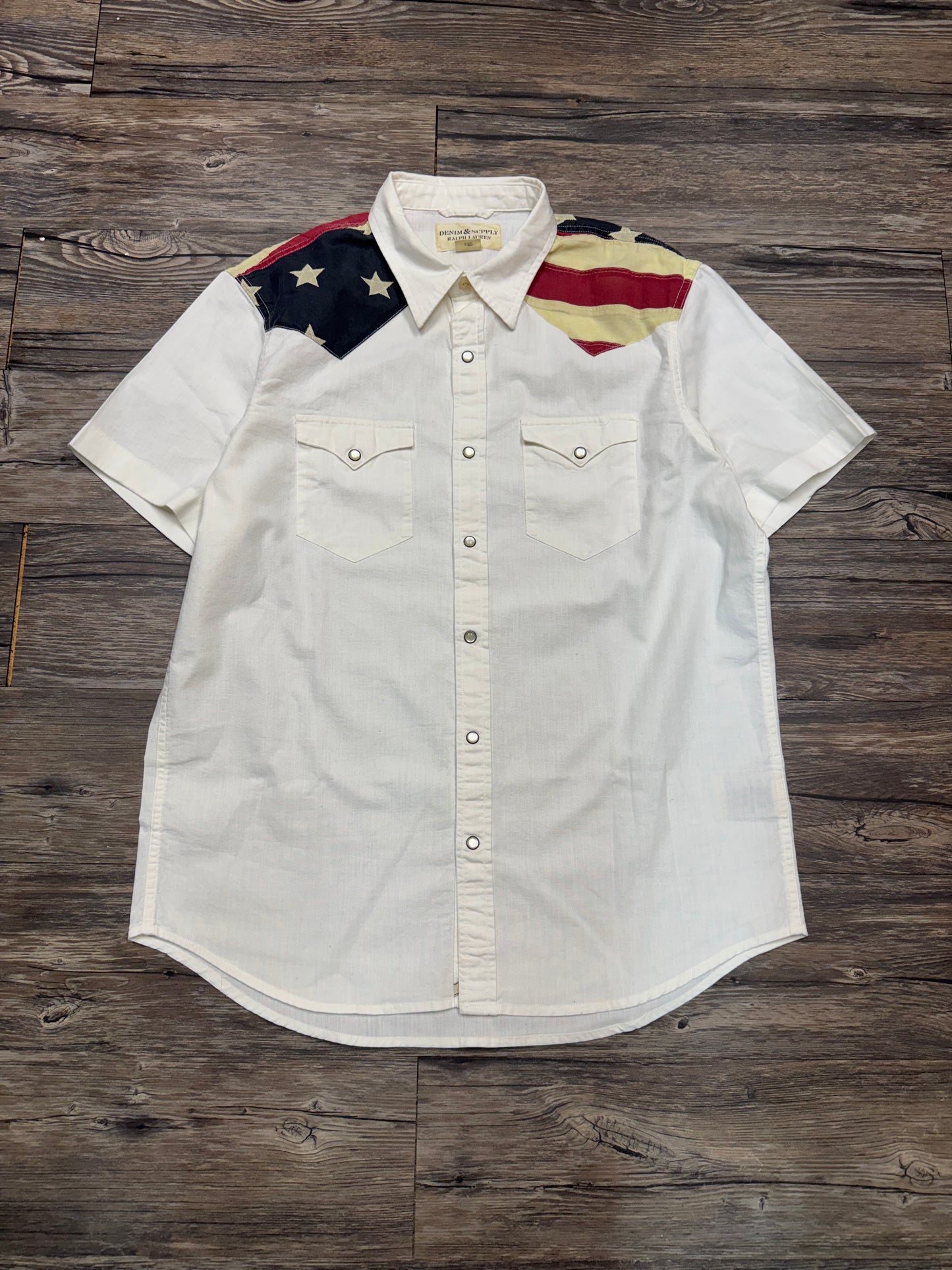 RALPH LAUREN DENIM & SUPPLY WESTER FLAG SHIRT (L)