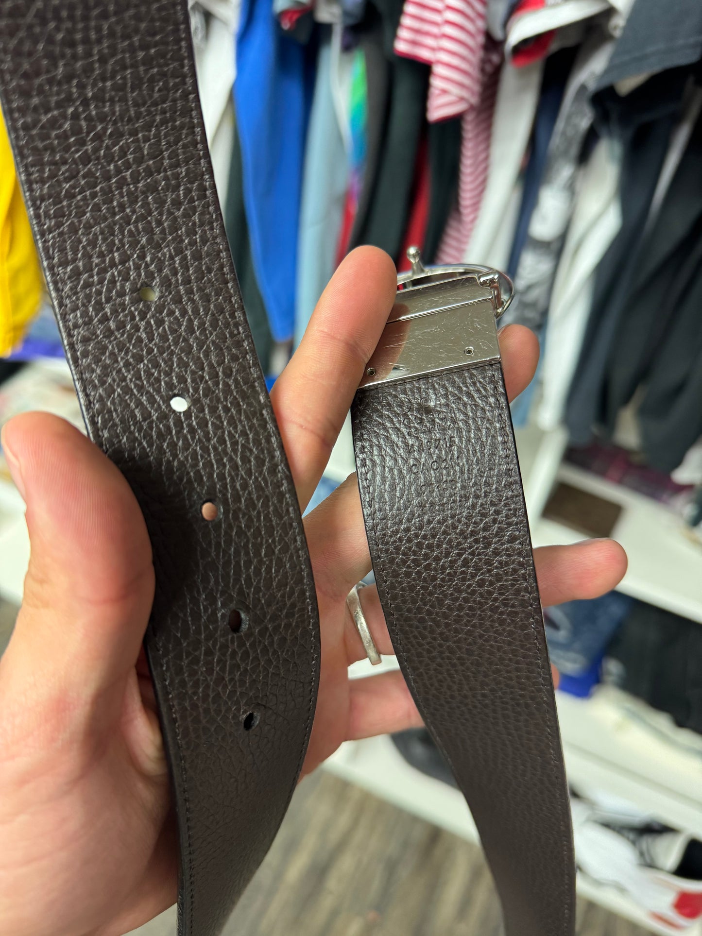 GUCCI REVERSIBLE DOUBLE G LOGO BELT (32)