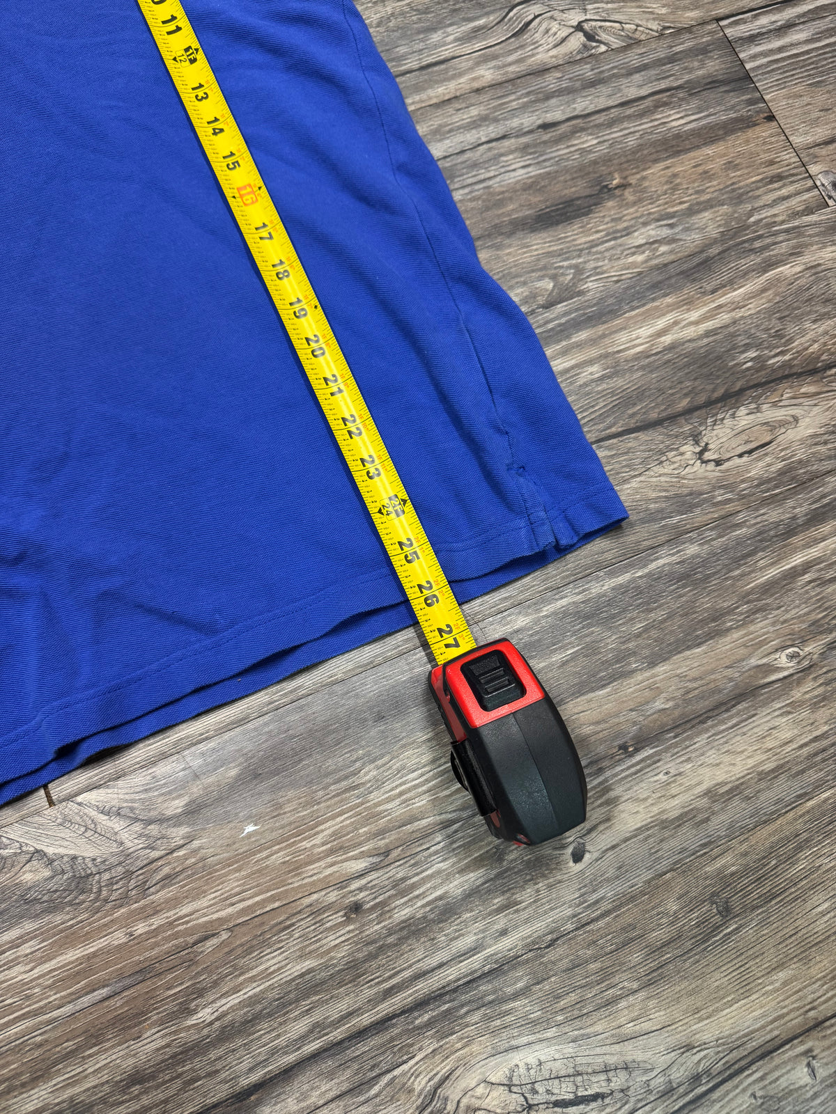 Y-3 LOGO ROYAL BLUE POLO SHIRT (M)