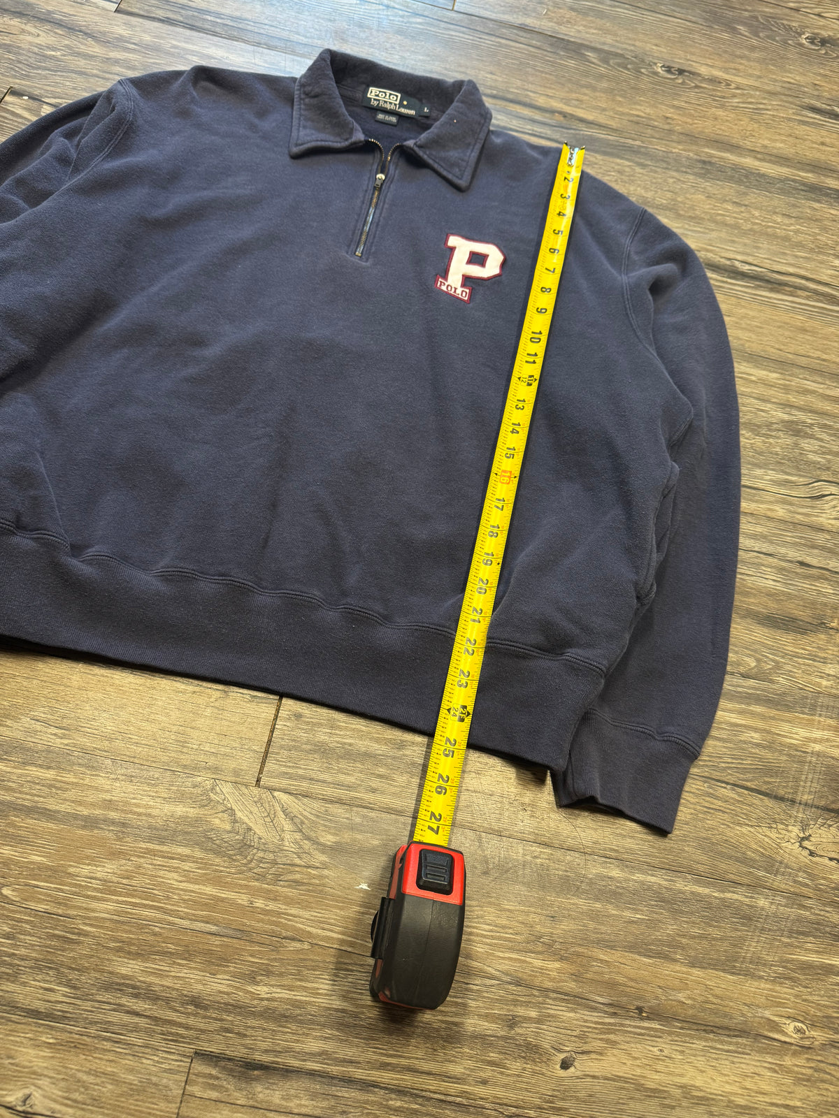 POLO RALPH LAUREN VARSITY LETTER QUARTER-ZIP (L)