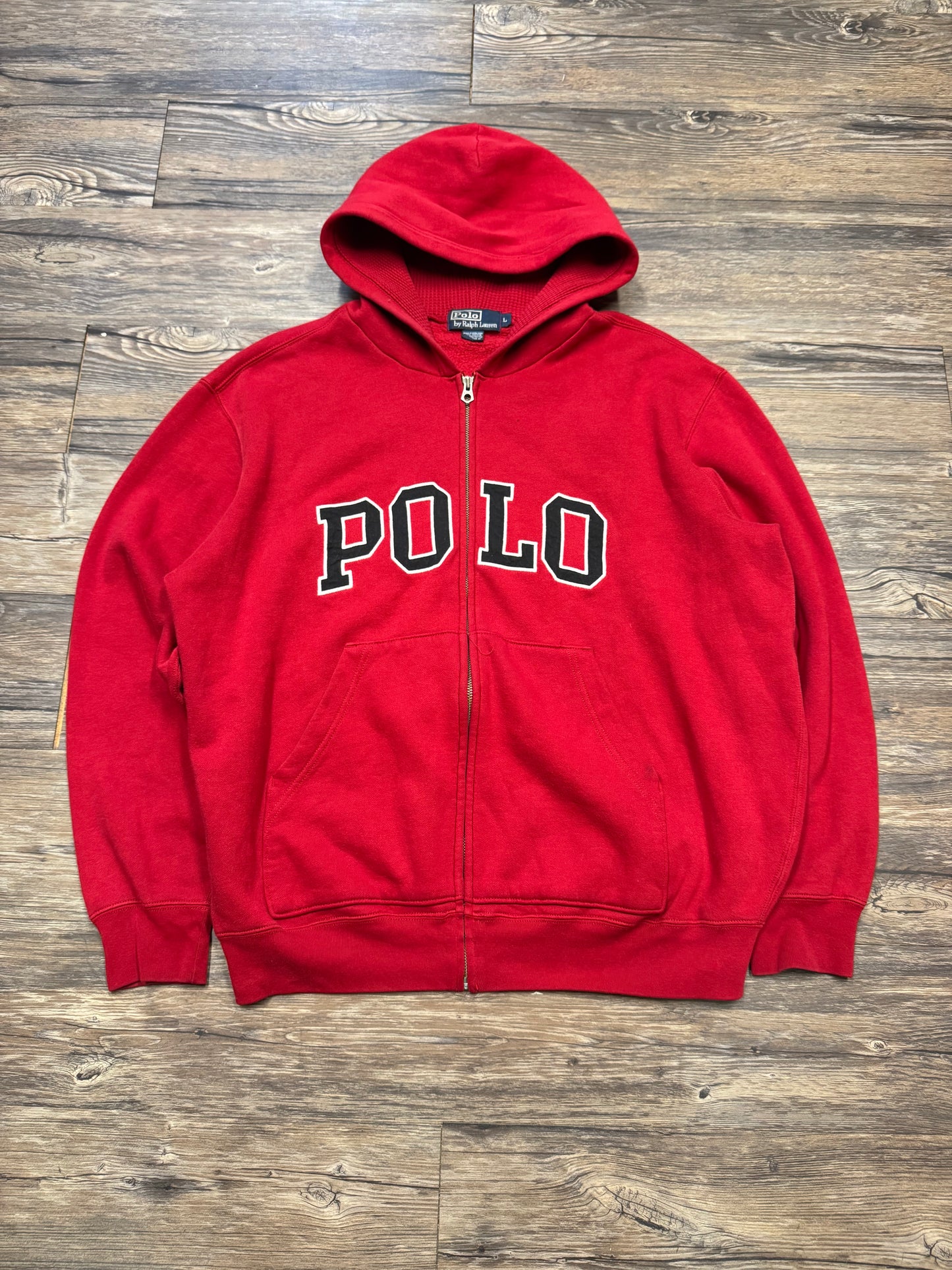 POLO RALPH LAUREN EMBROIDERED ZIP-UP (L)