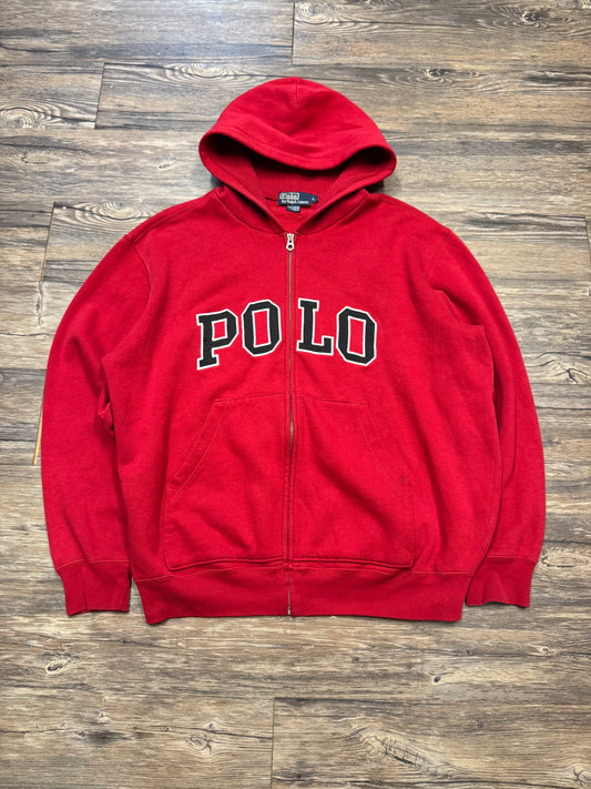 POLO RALPH LAUREN EMBROIDERED ZIP-UP (L)