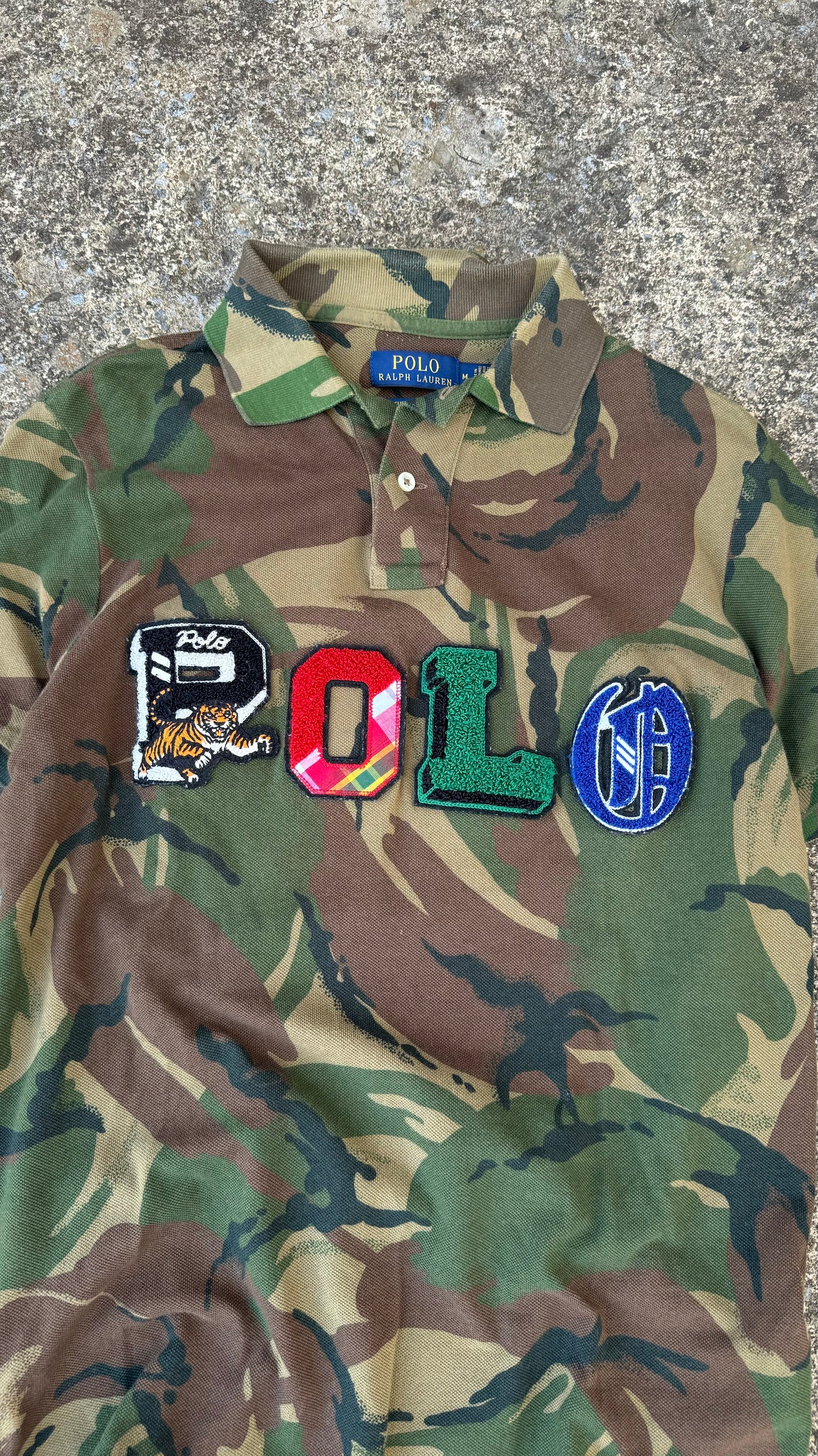 POLO RALPH LAUREN MIXED LOGO CAMO POLO (M)