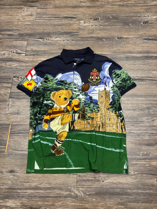 POLO RALPH LAUREN FLAG FOOTBALL POLO (L)