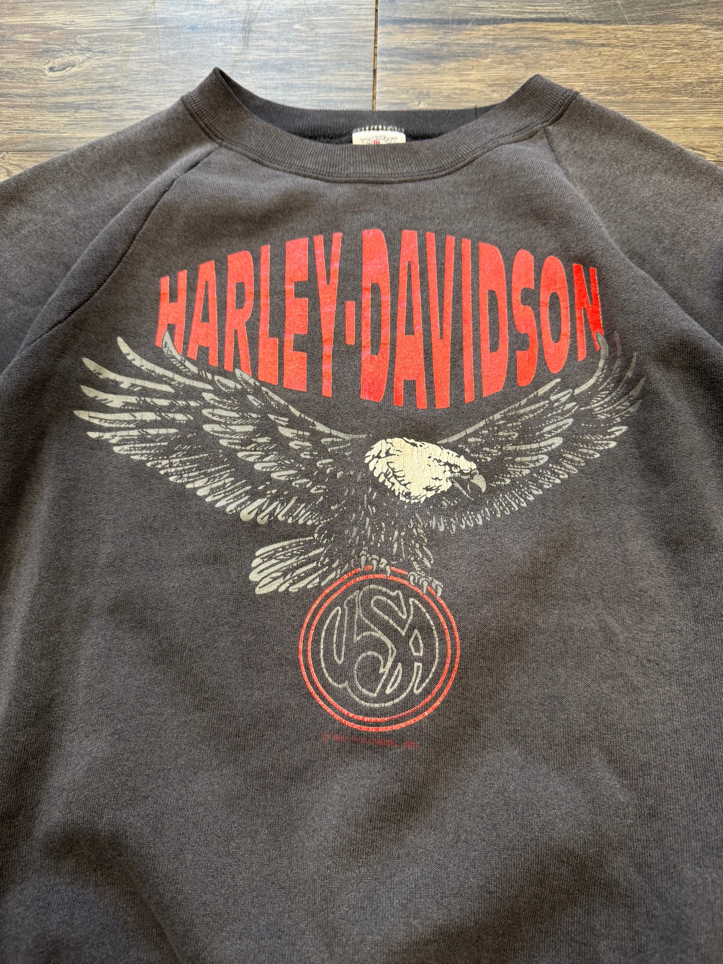 VINTAGE HARLEY DAVIDSON EAGLE RAGLAN CREWNECK (M)