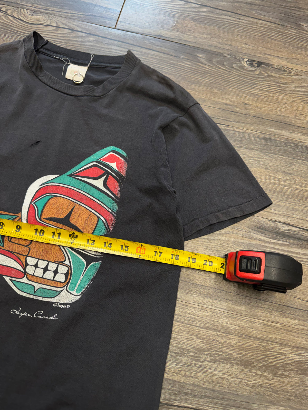 90’s VANCOUVER FADED BLACK T-SHIRT (M)