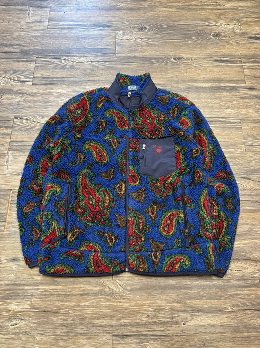 POLO RALPH LAUREN PAISLEY PILE FLEECE HYBRID JACKET (L)