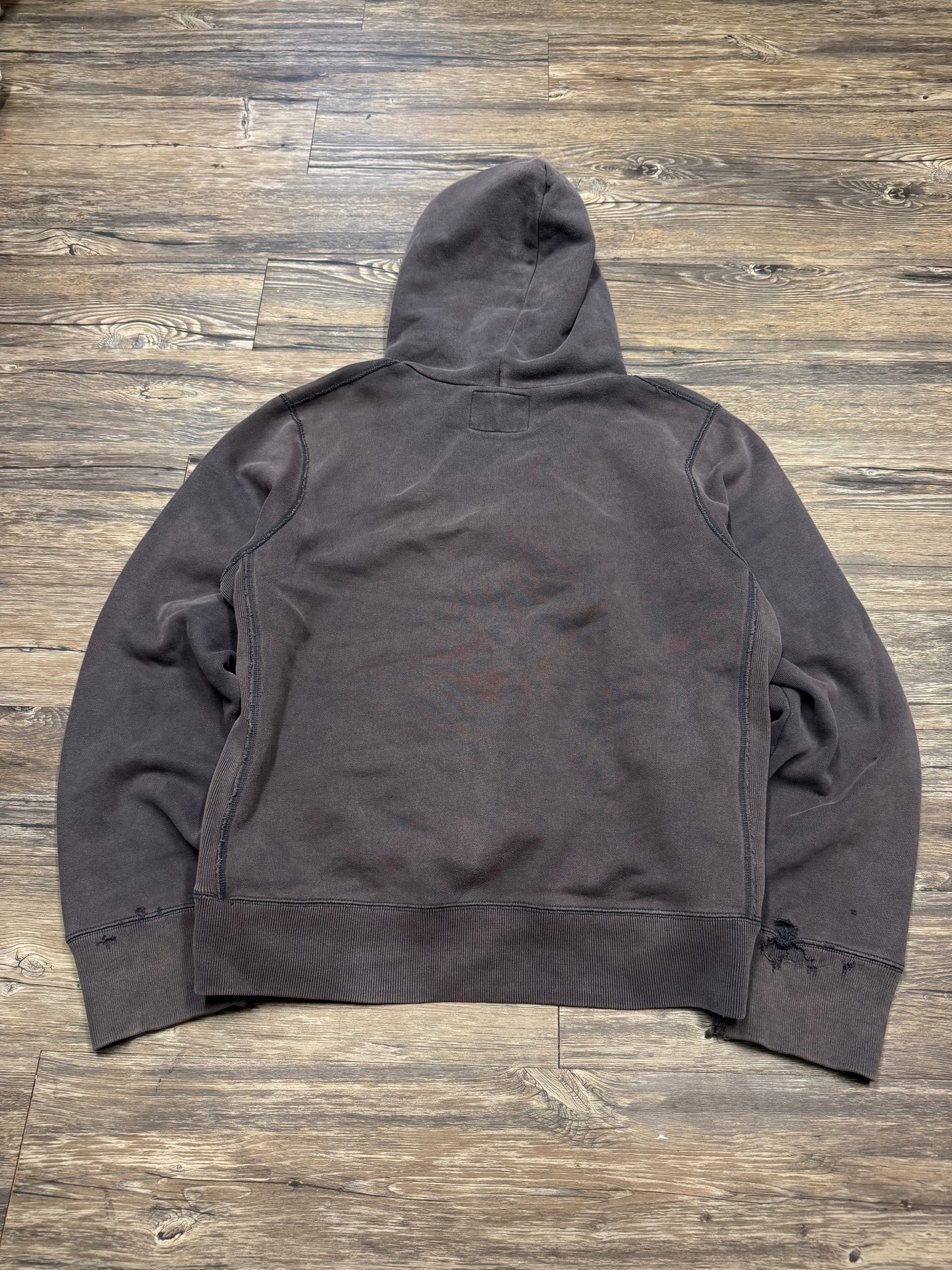 ABERCROMBIE & FITCH WARRIORS DISTRESSED & SUNFADED HOODIE (XL)