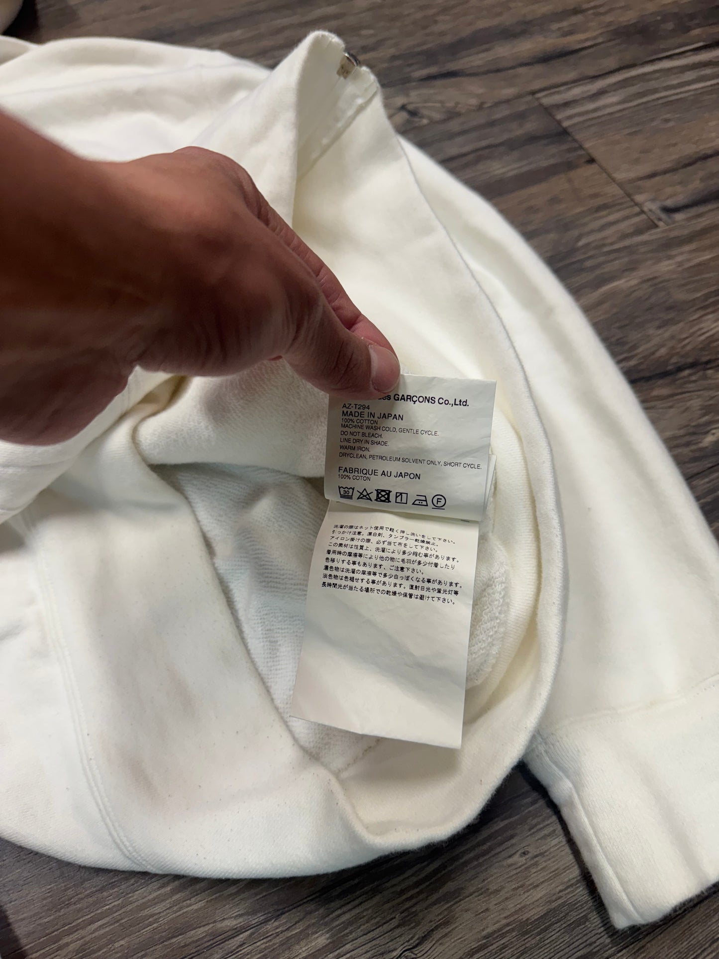 CDG DOUBLE HEART KANGAROO POCKET ZIP UP (L)