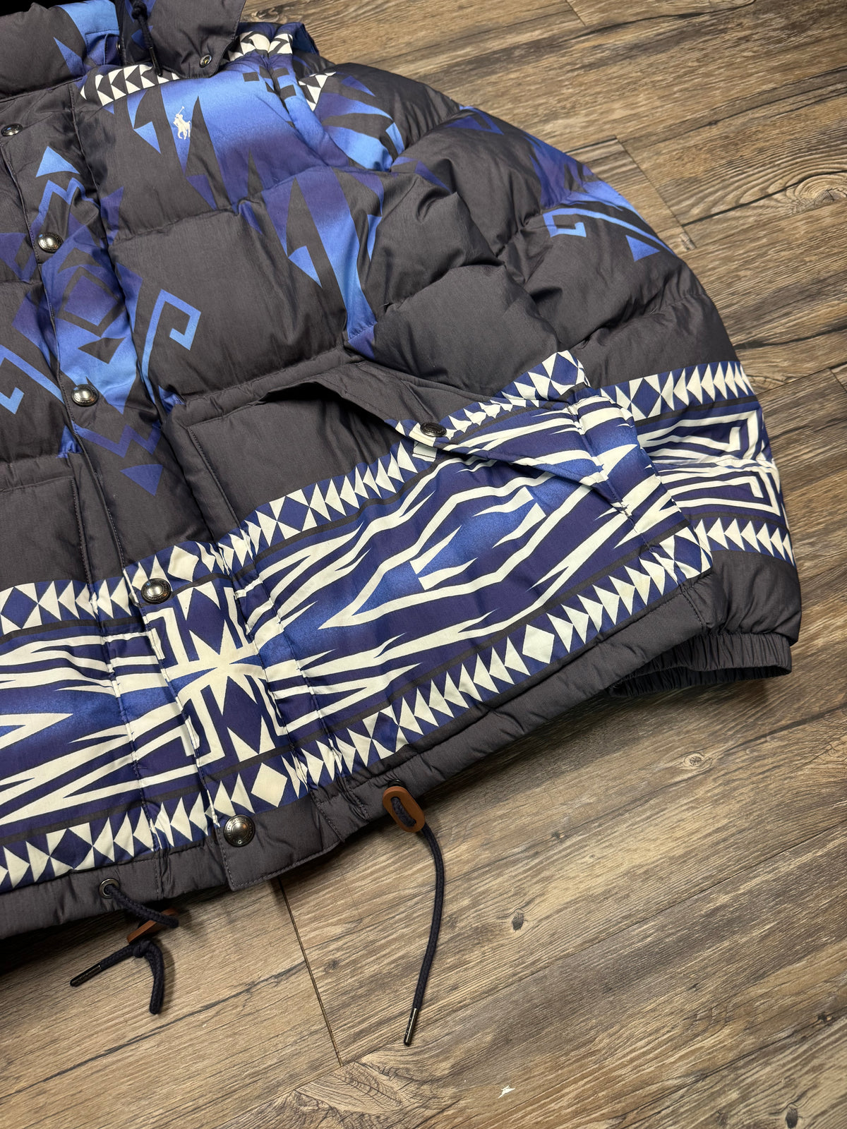 POLO RALPH LAUREN AZTEC GOOSE FILLED PUFFER DOWN JACKET (L)