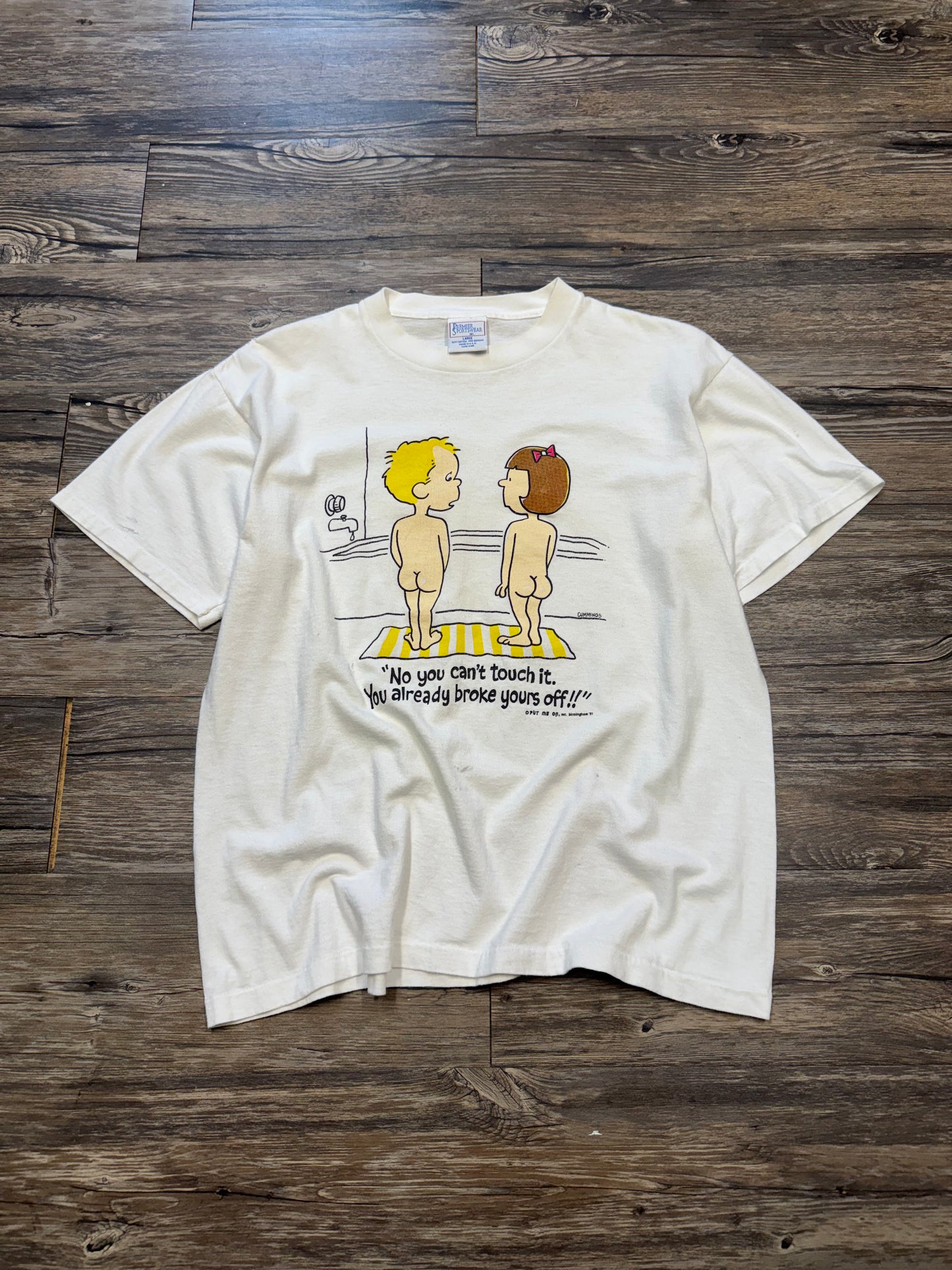 VINTAGE 1990 SINGLE STICH "YOU CANT TOUCH IT" T-SHIRT (L)