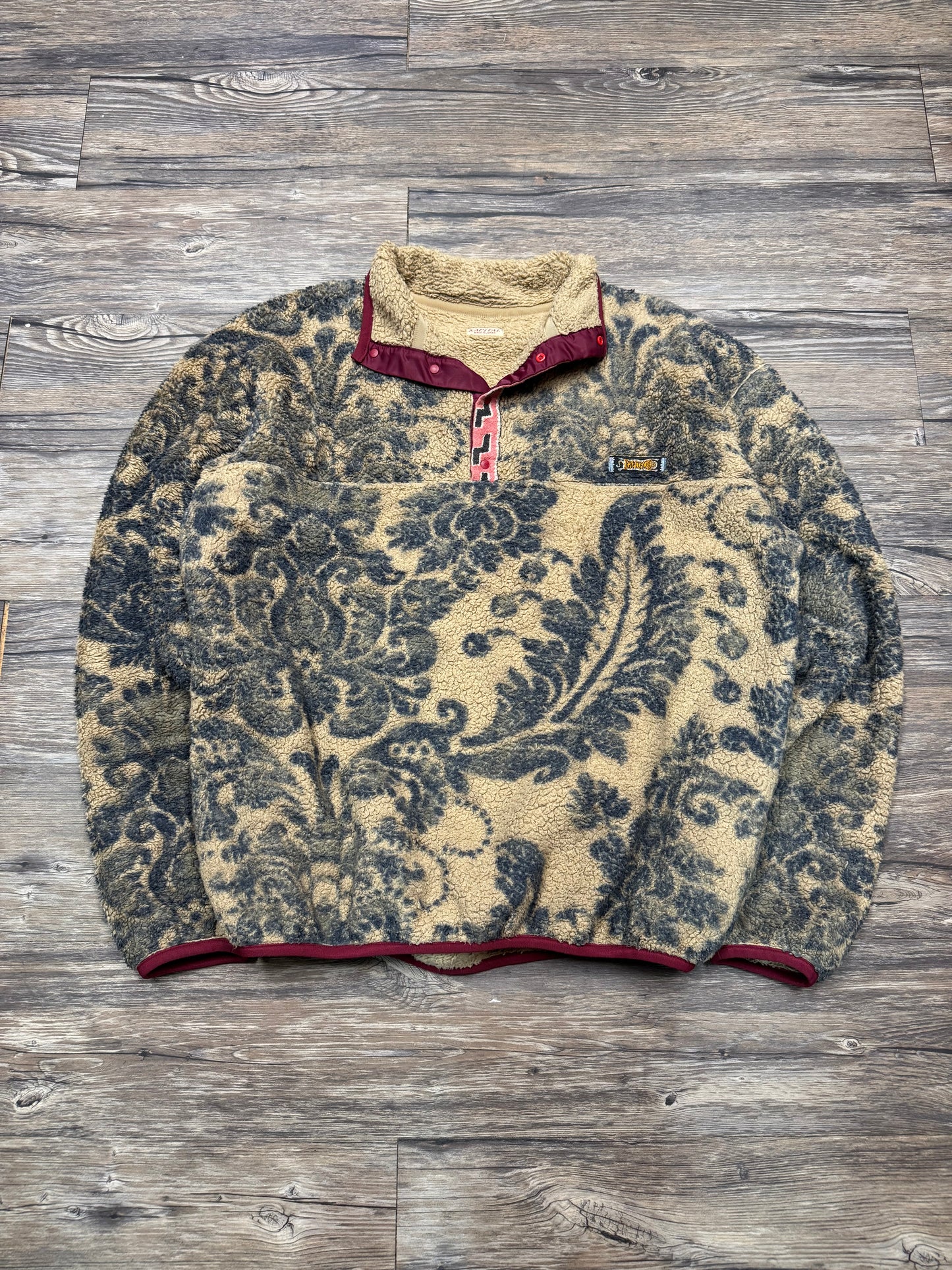 KAPITAL DEEP PILE DAMASK SNAP FLEECE (L)