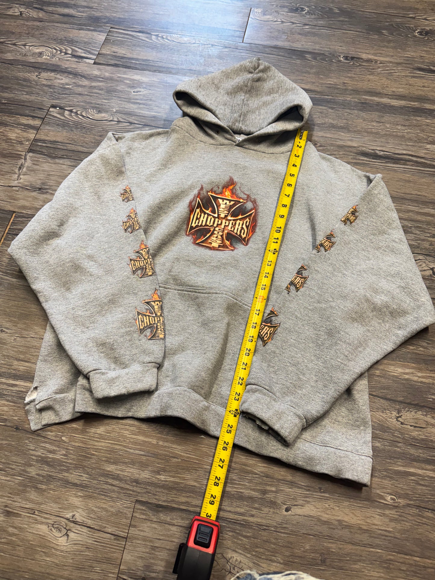 2000’s WEST COAST CHOPPER DISTRESSED HOODED SWEATSHIRT