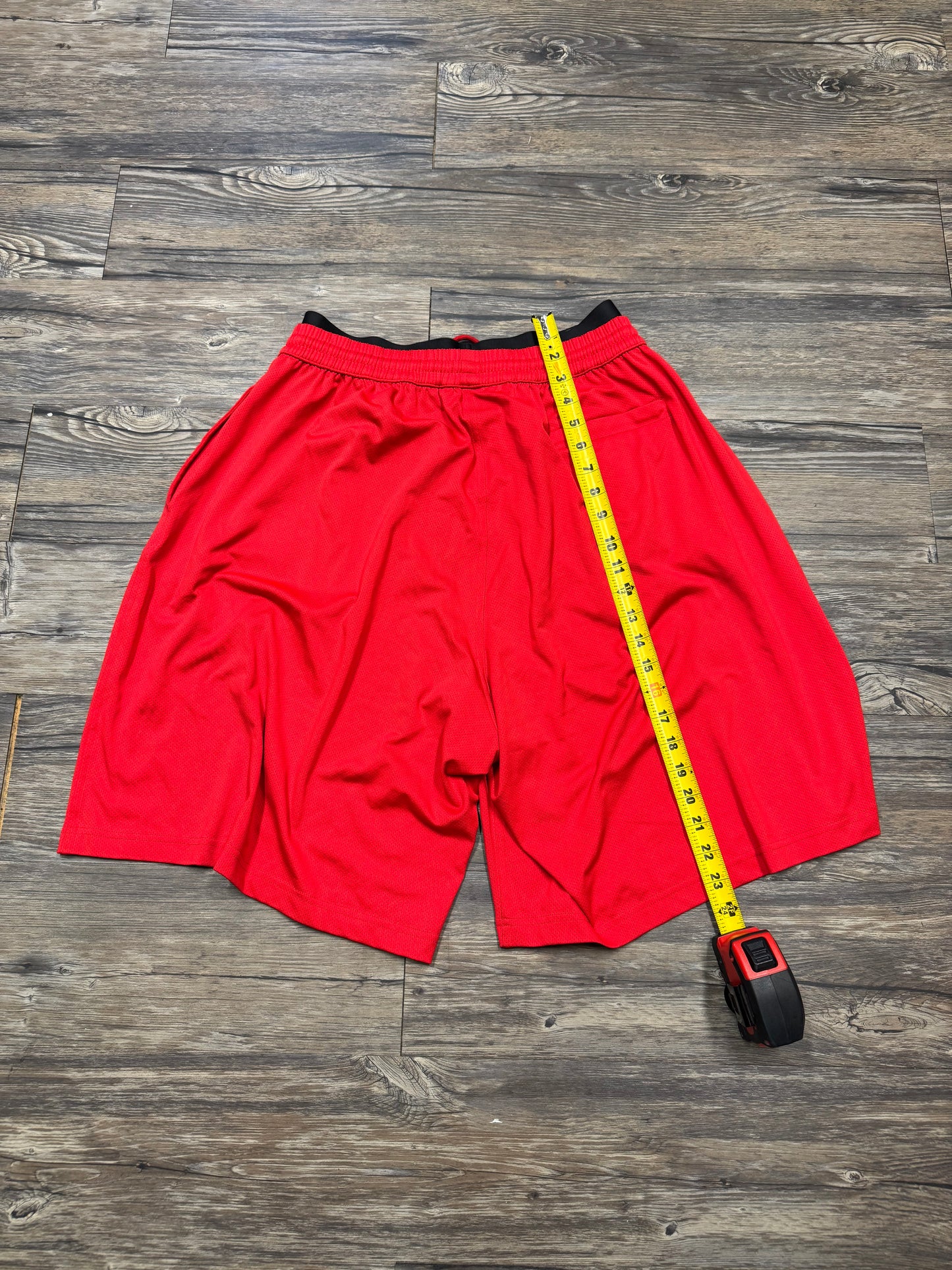 BALENCIAGA DOUBLE WAISTED MESH GYM SHORTS (M)