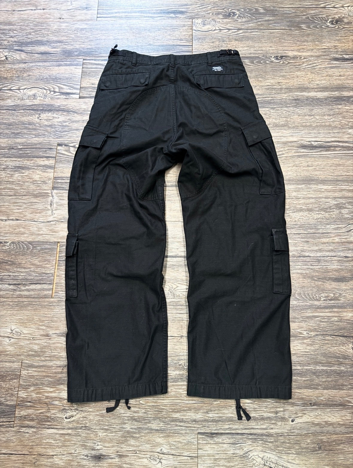 SUPREME X MFG BLACK TACTICAL CARGO PANTS (32)