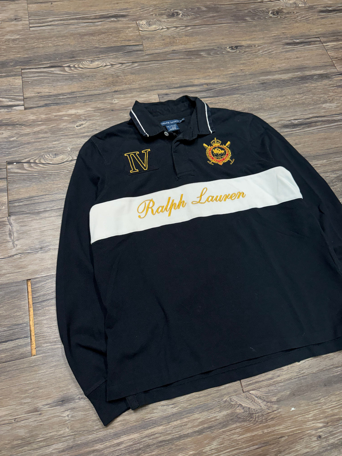 POLO RALPH LAUREN LONG SLEEVE CREST POLO (M)