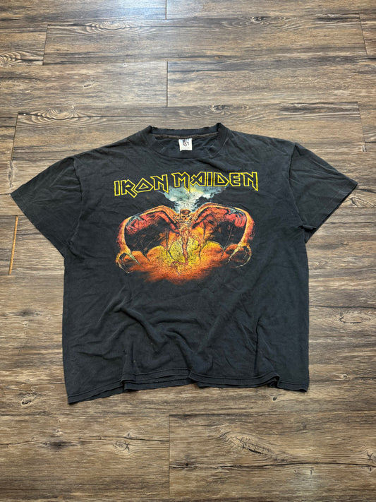 IRON MAIDEN VINTAGE DISTRESSED 90S T-SHIRT (XL)