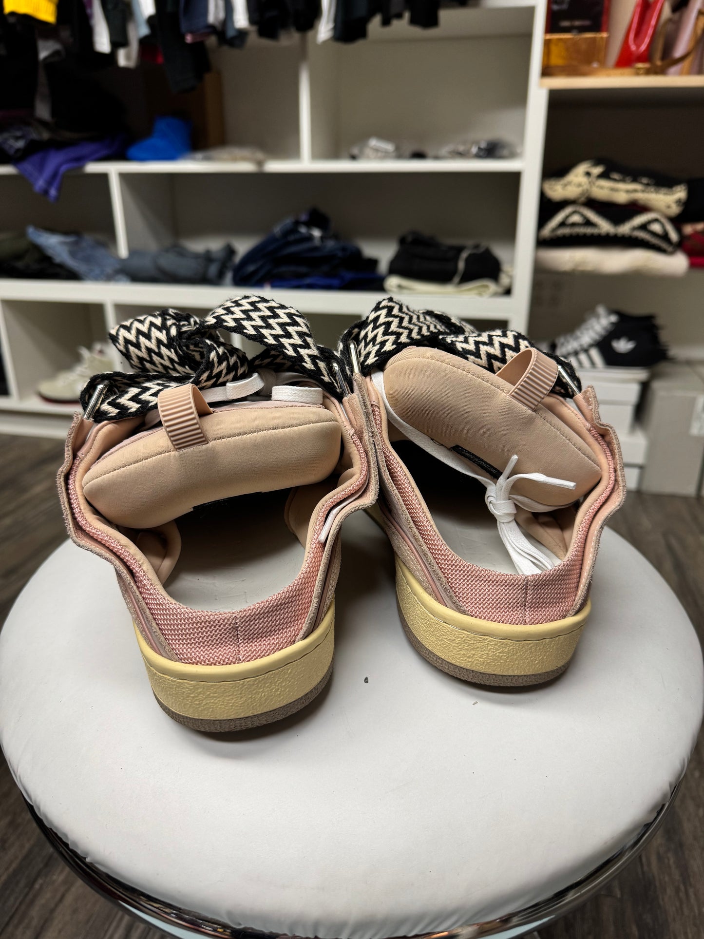 LANVIN LIGHT PINK CURB MULES (11)