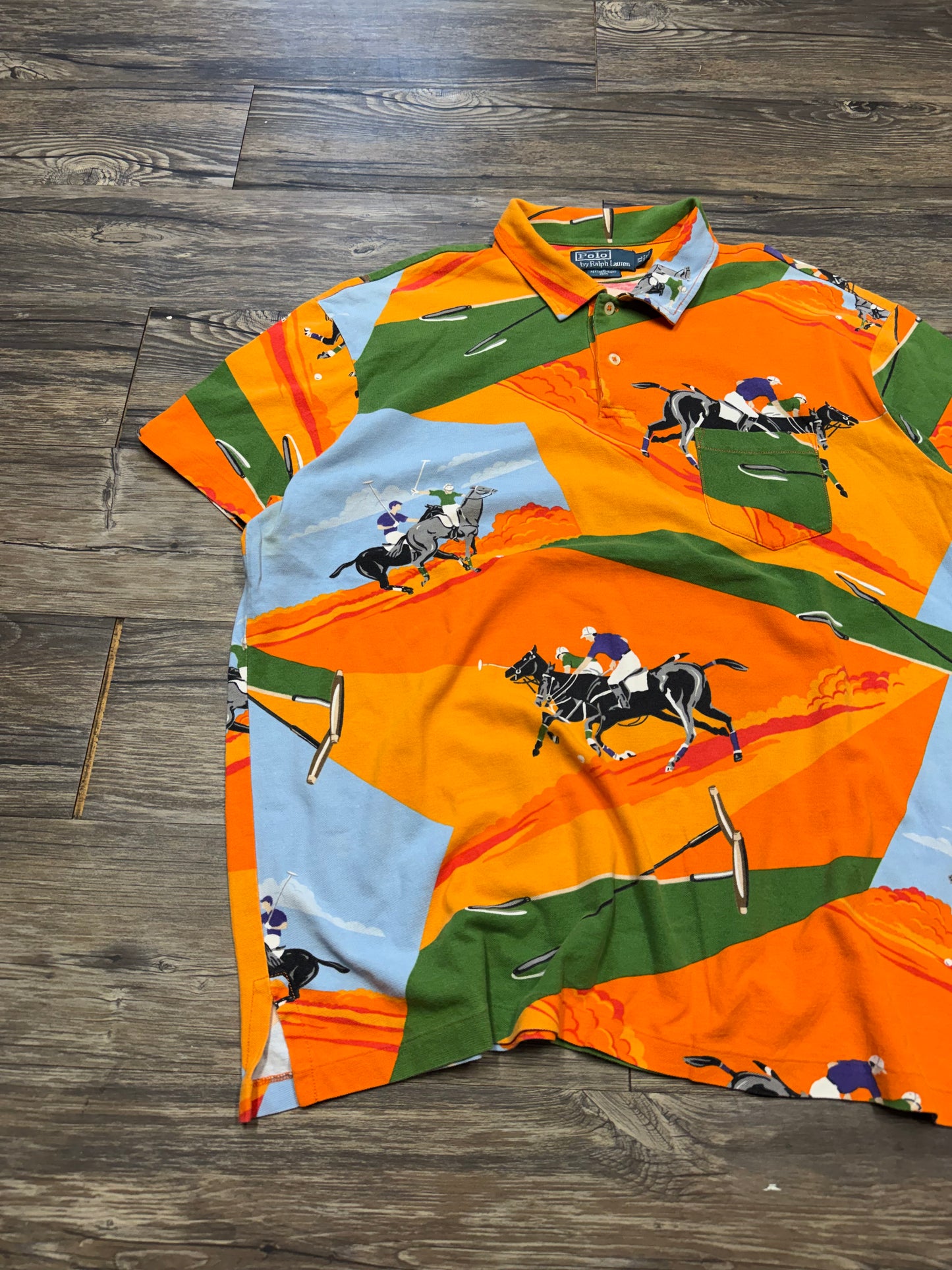 POLO RALPH LAUREN SS14 EQUESTRIAN MESH POLO (XL)