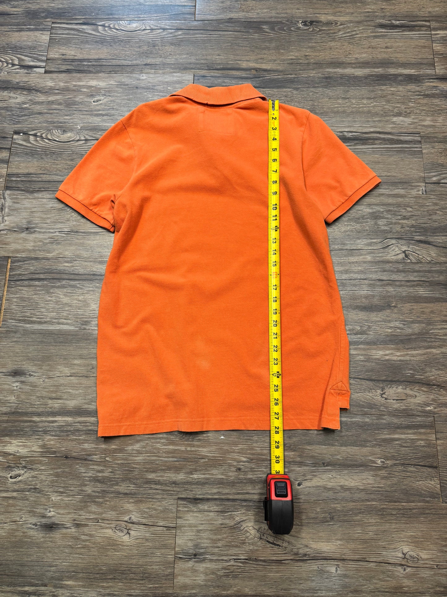 ABERCROMBIE & FITCH ORANGE VINTAGE POLO (L)