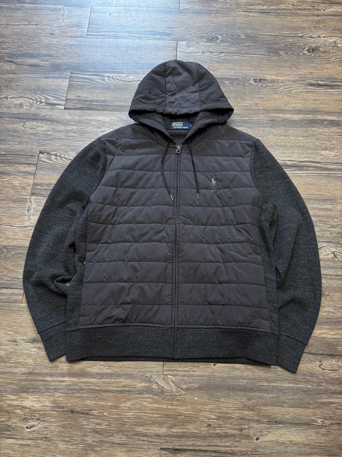 POLO RALPH LAUREN HYBRID FULL ZIP SWEATSHIRT (L)