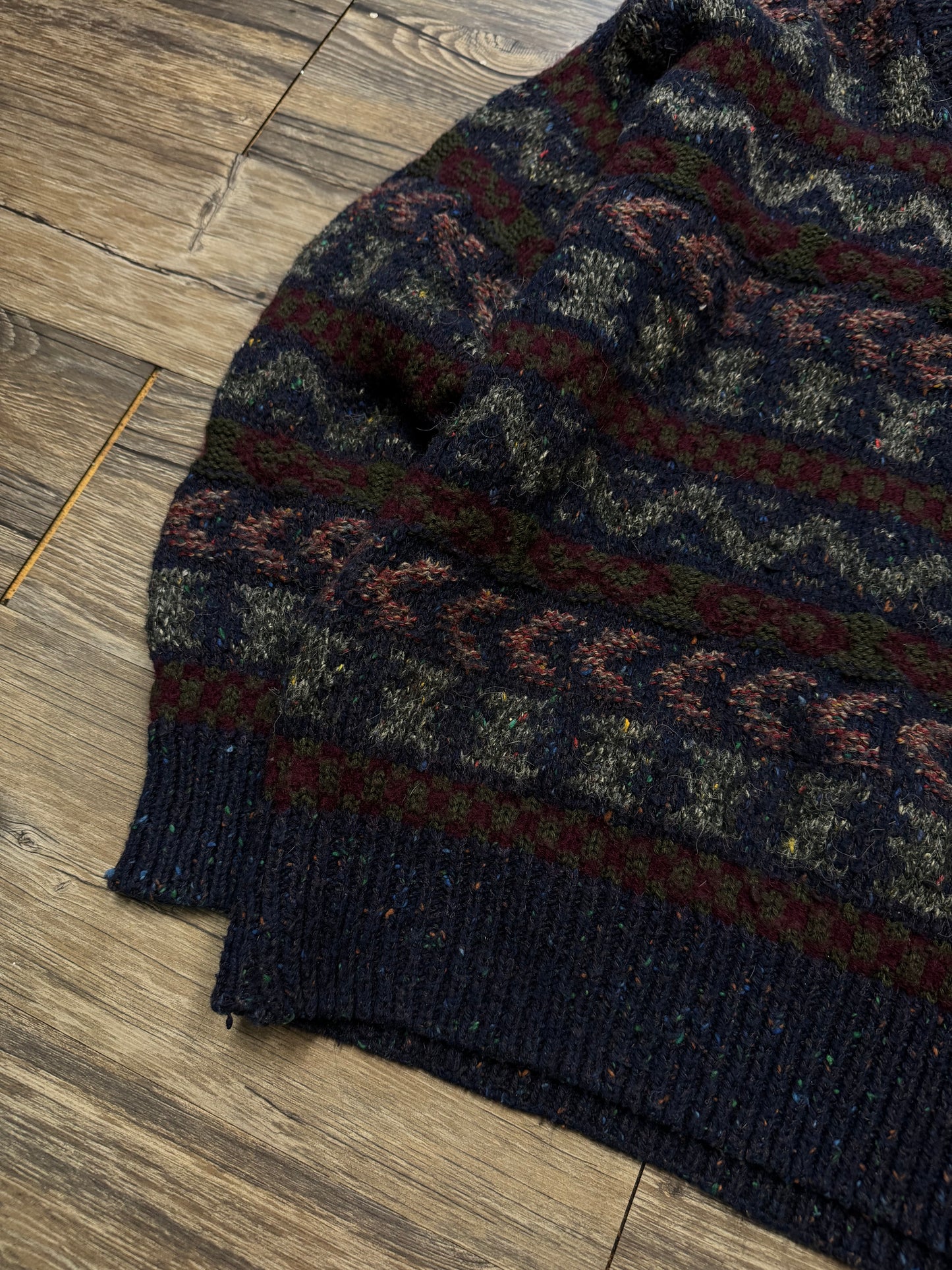 VINTAGE FISHERMAN KNIT SWEATER (L)
