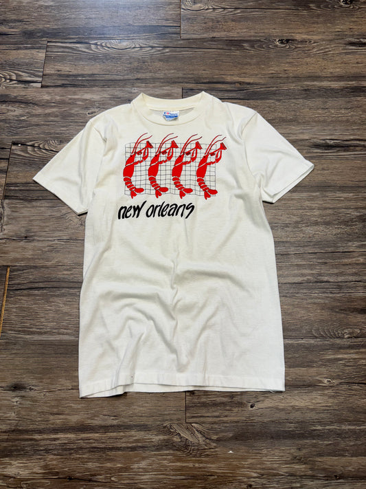 VINTAGE 1990 SHRIMPY NEW ORLEANS T-SHIRT (M)