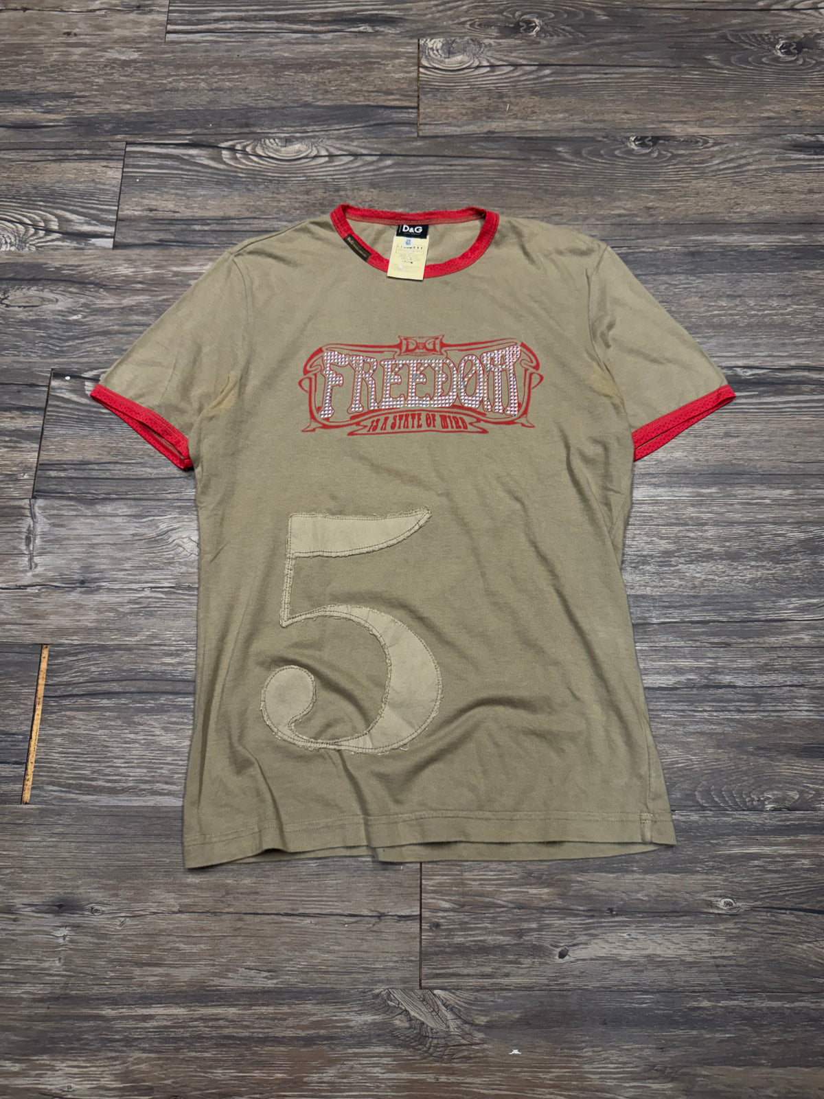 DOLCE & GABBANA ‘FREEDOM’ RINGER T-SHIRT (M)