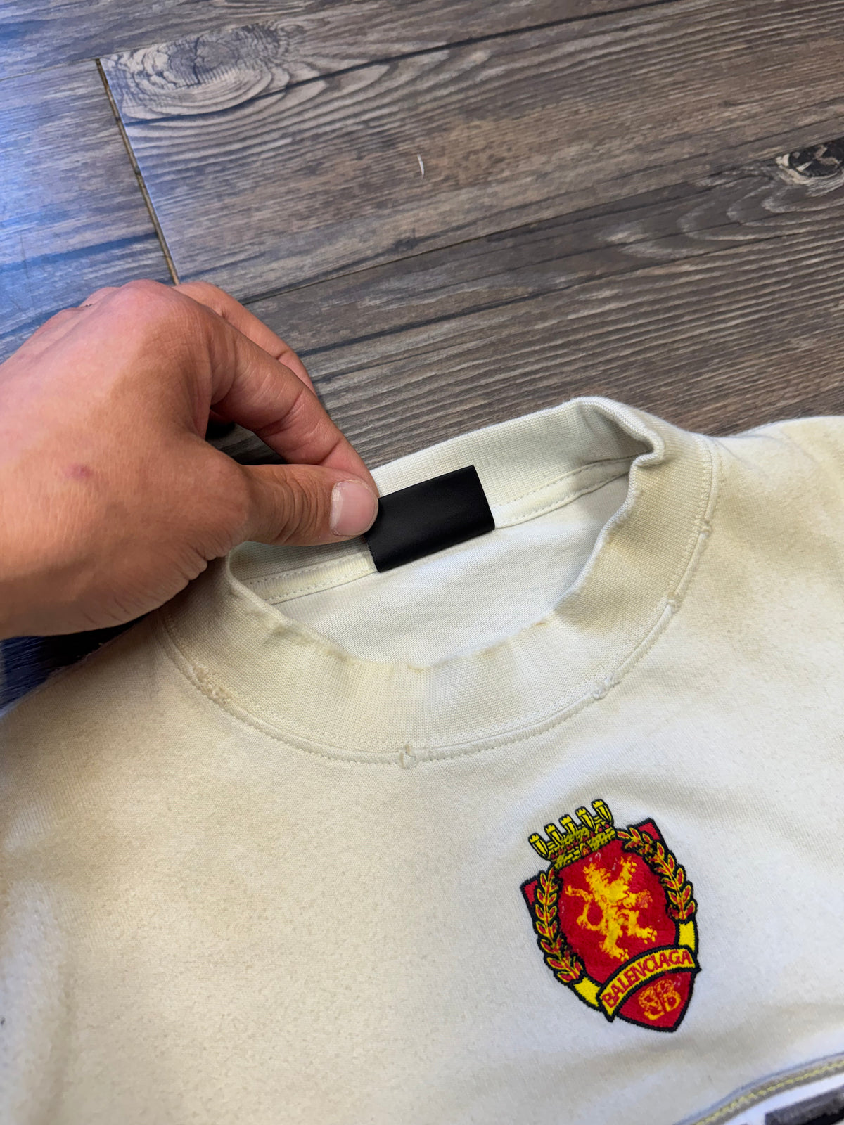 BALENCIAGA MISMATCH LOGO CREWNECK T-SHIRT (2)