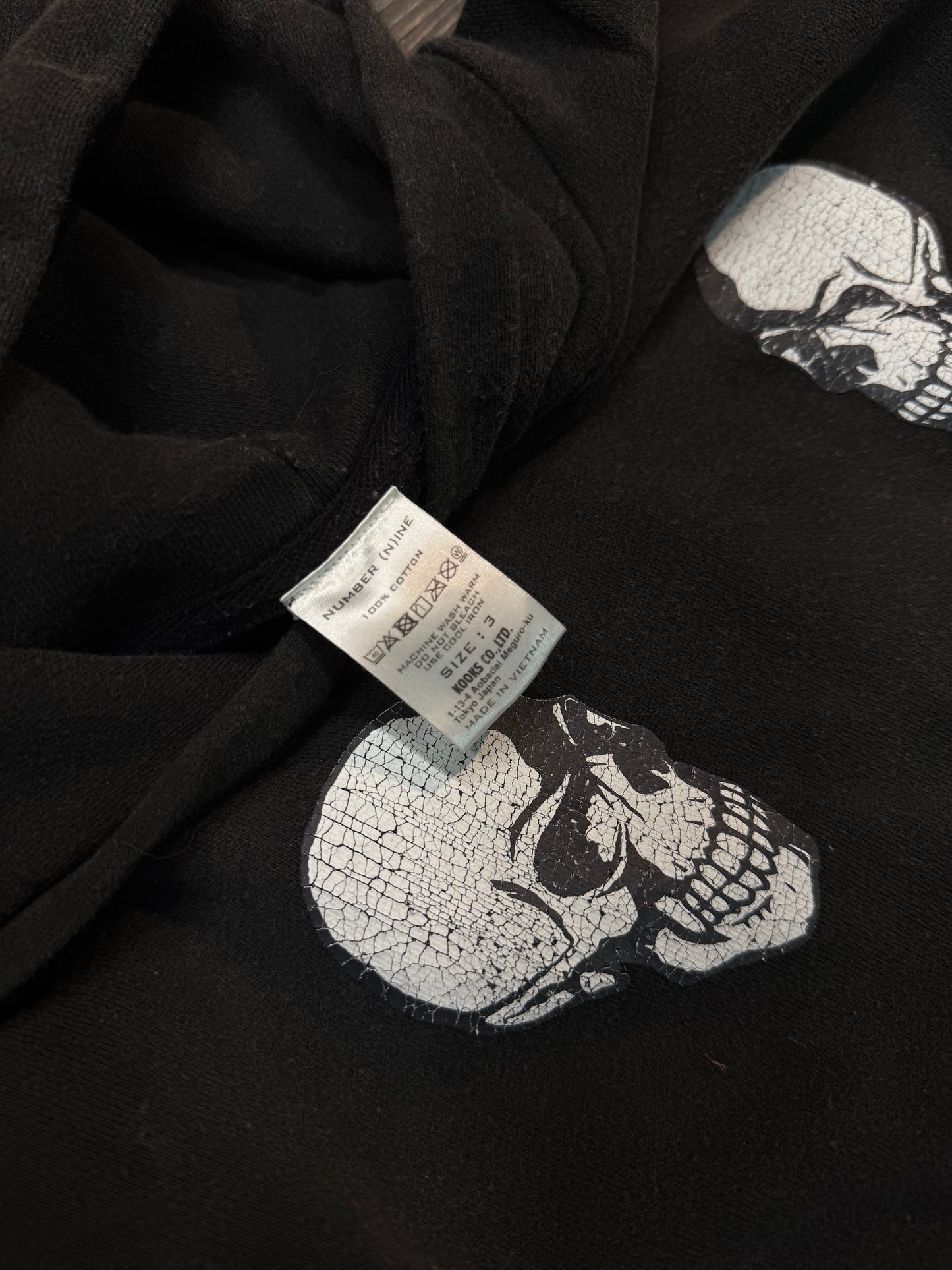 NUMBER (N)INE SKULL HOODIE (M)