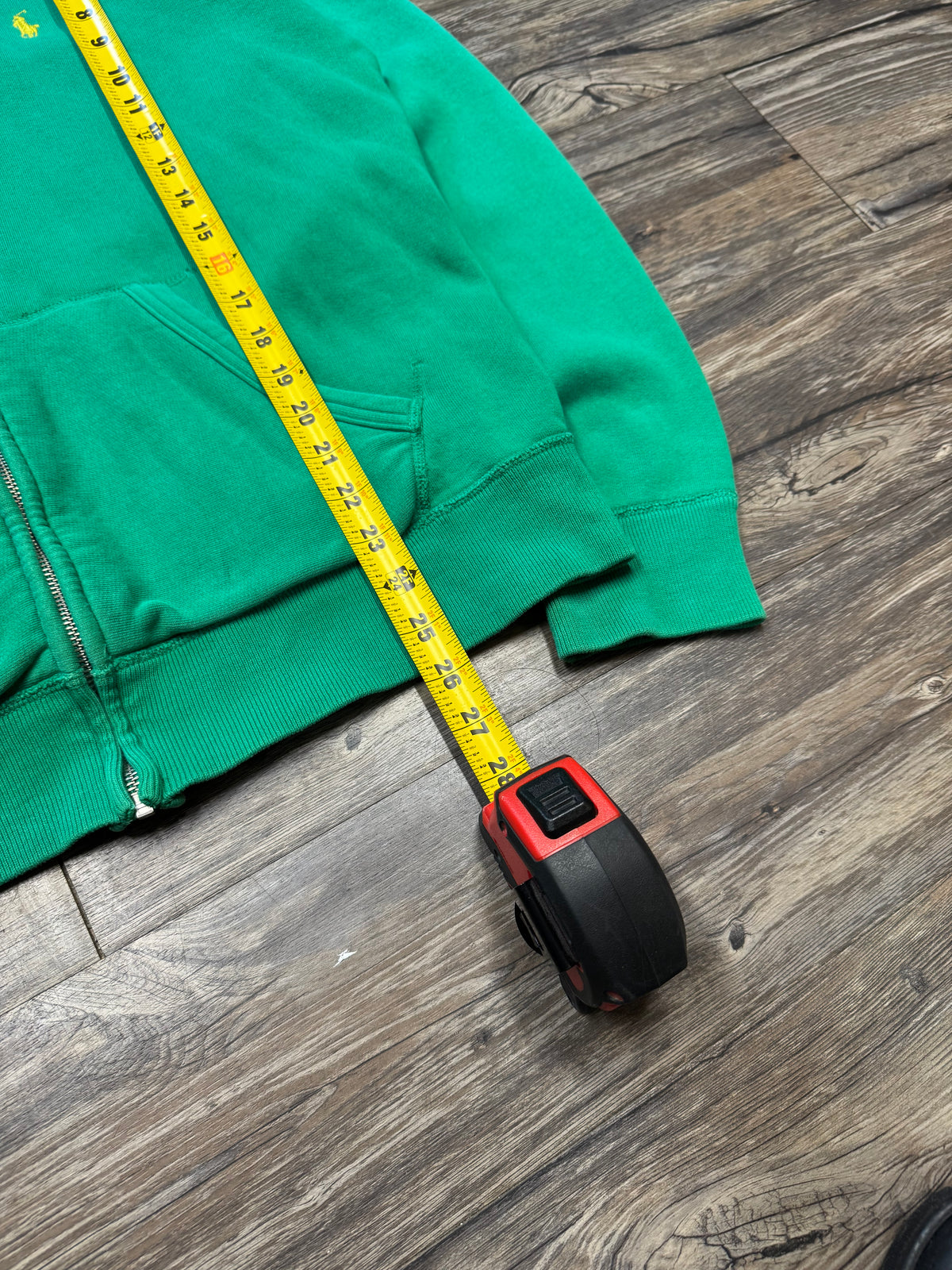 POLO RALPH LAUREN LUCKY GREEN CLASSIC ZIP UP HOODIE (L)