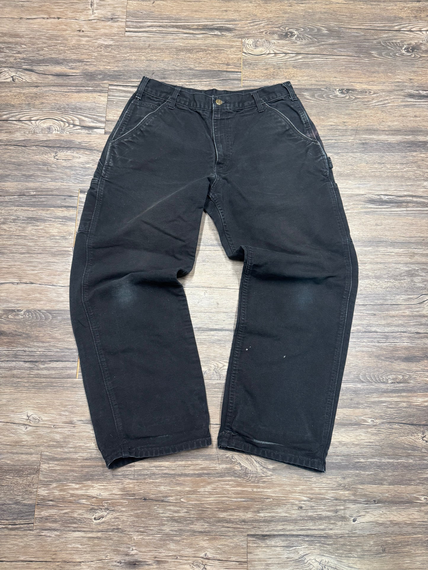 BLACK FADED CARHARTT PANTS (33x30)