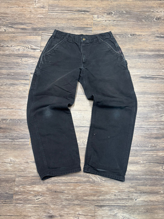 BLACK FADED CARHARTT PANTS (33x30)