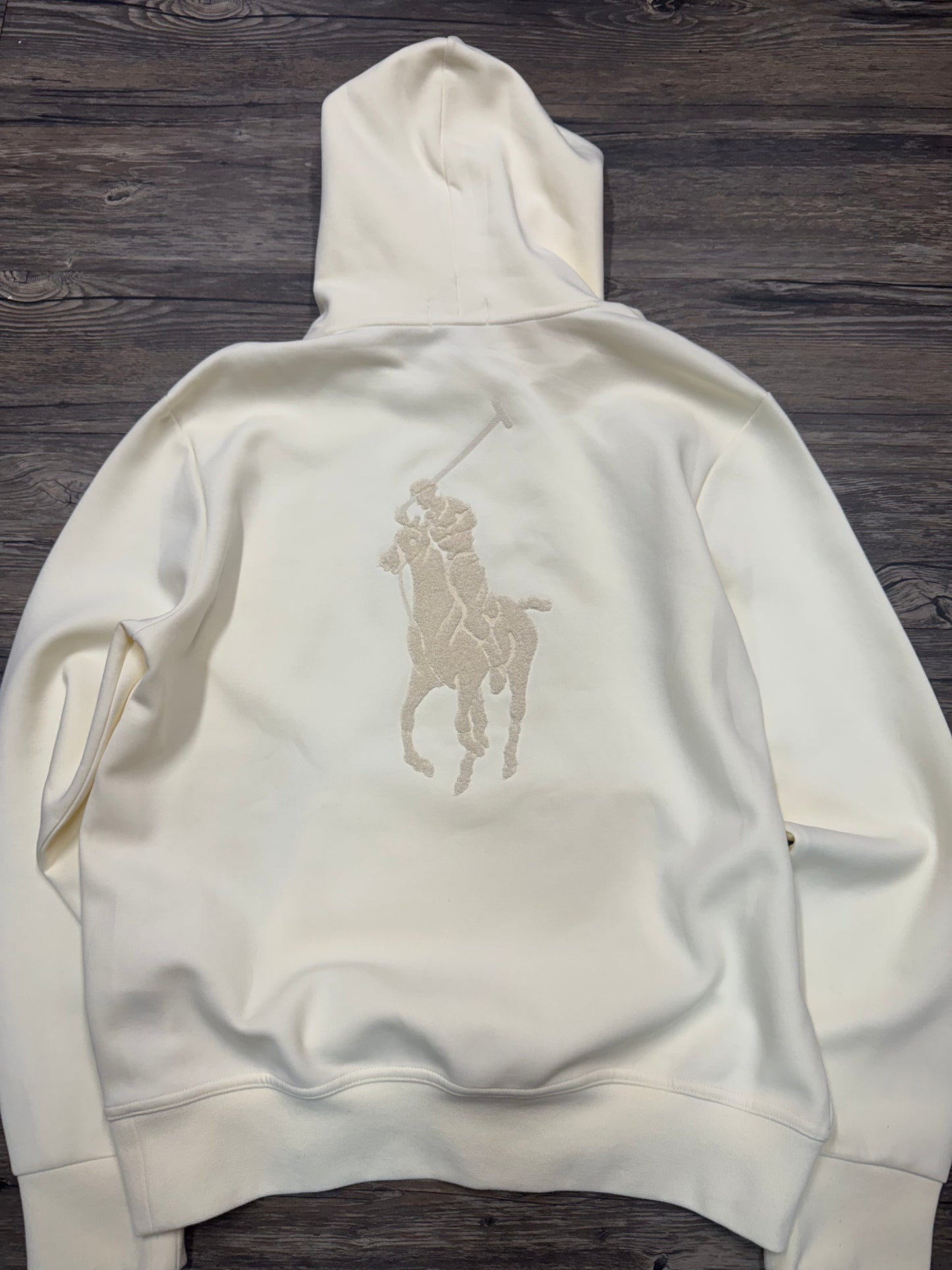 POLO RALPH LAUREN BIG PONY DOUBLE KNIT HOODIE (L)