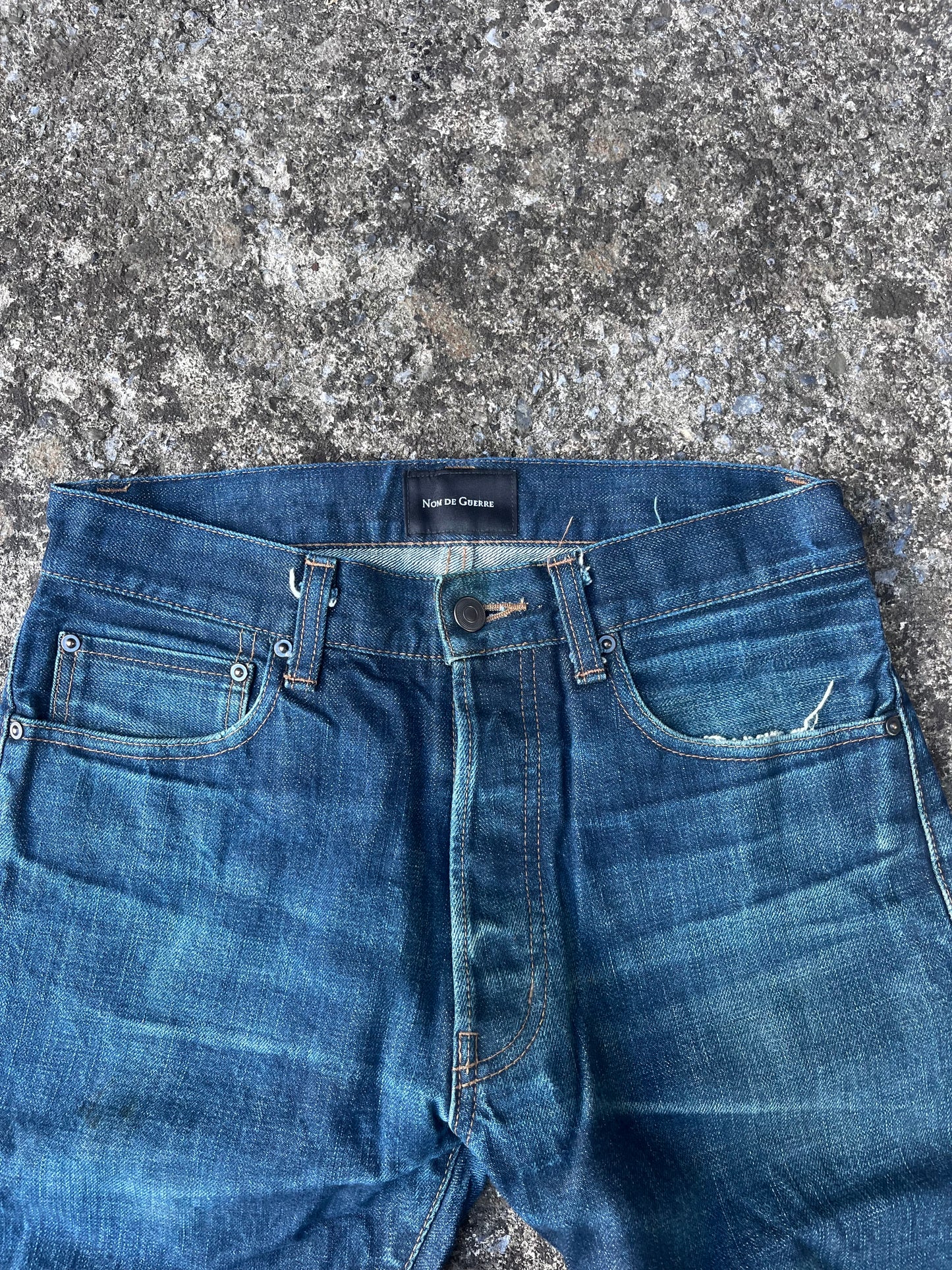 NOM DE GUERRE DARK WASH DENIM