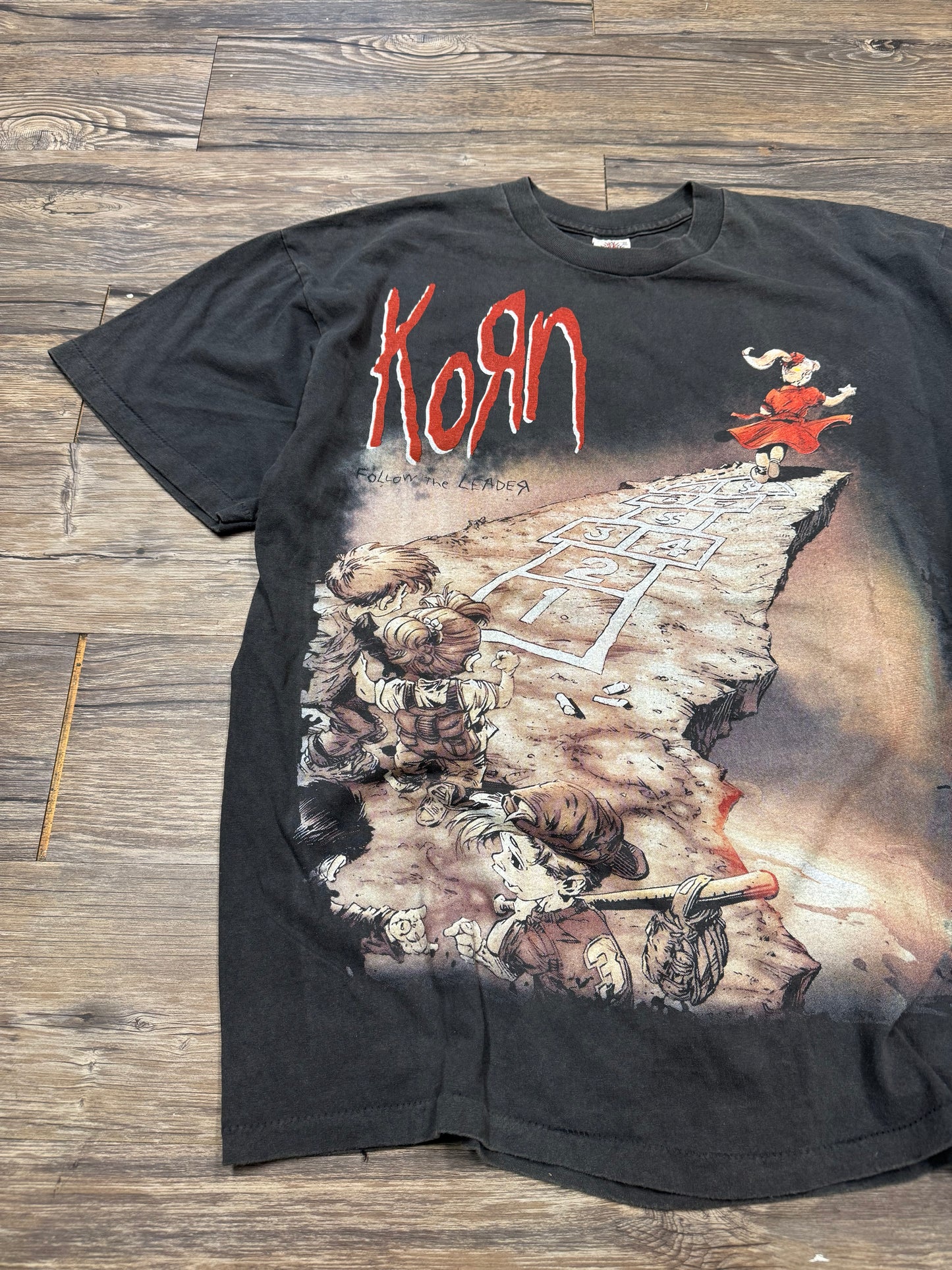 KORN 90’S ‘FOLLOW THE LEADER’ BOOTLEG VTG T-SHIRT (XL)