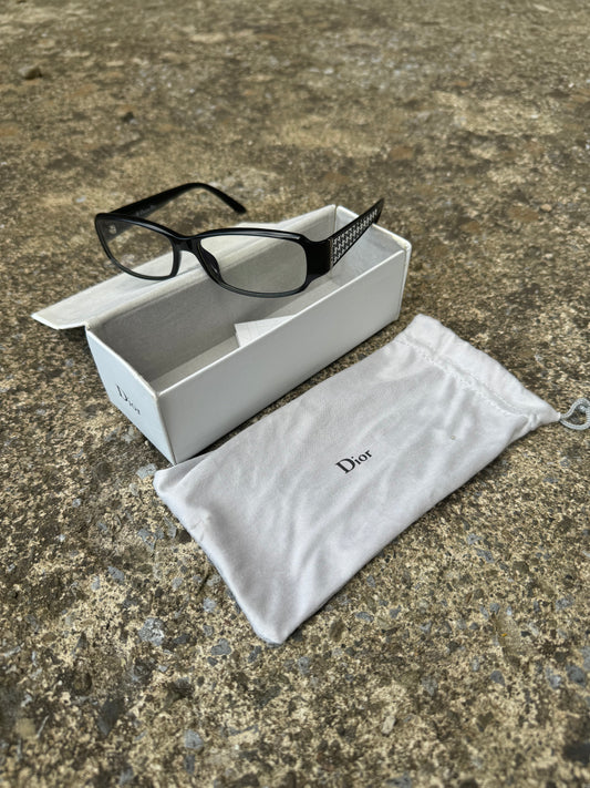 DIOR CHECKERED VTG GLASSES (OS)