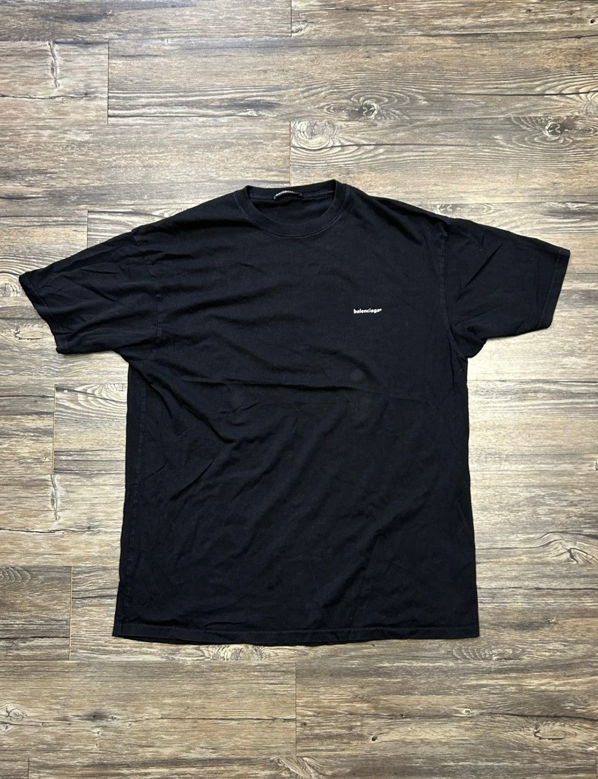 BALENCIAGA SIMPLE TEXT T-SHIRT (LARGE)