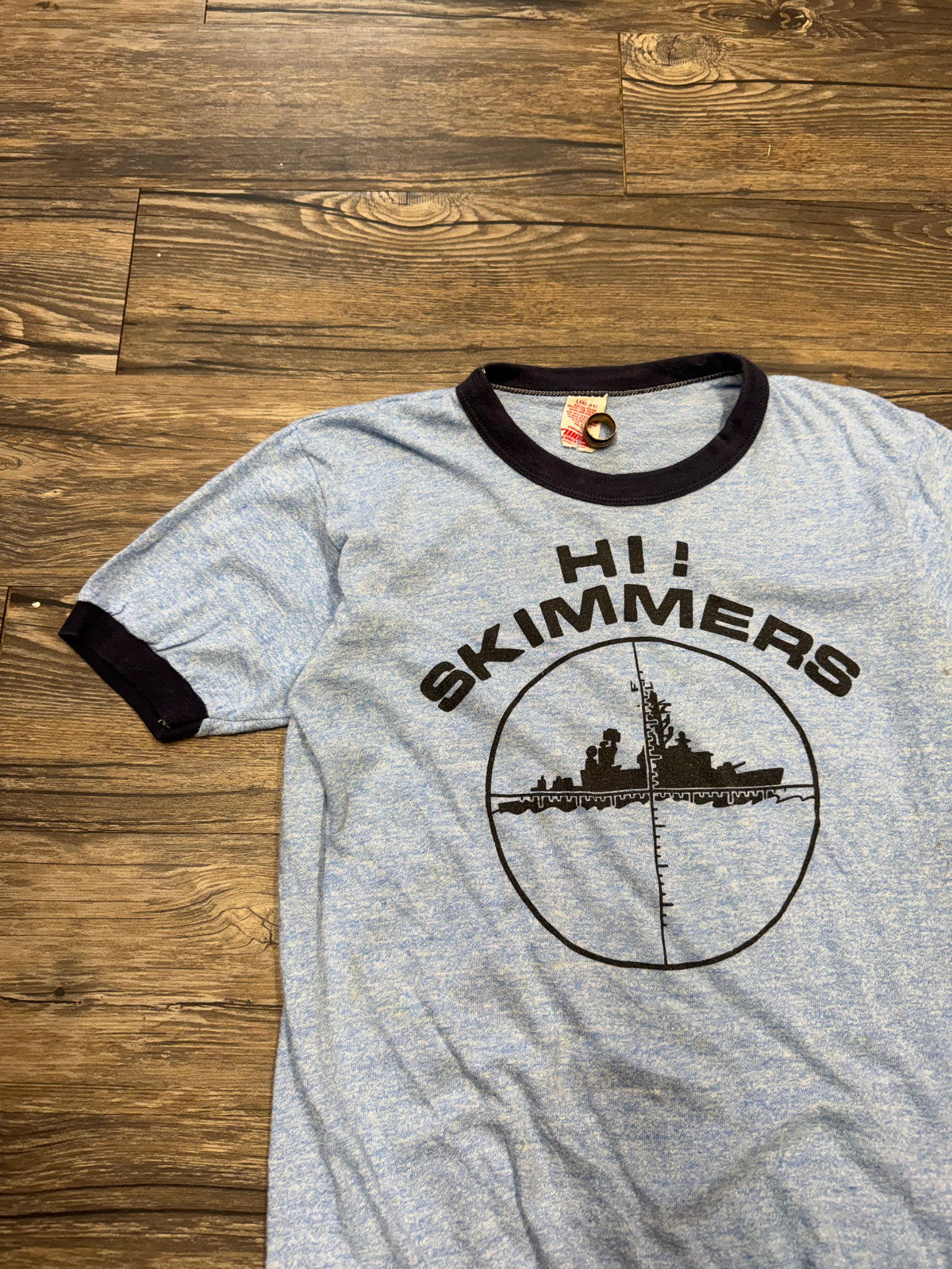 90’s "HI SKIMMERS" RINGER T-SHIRT (L)