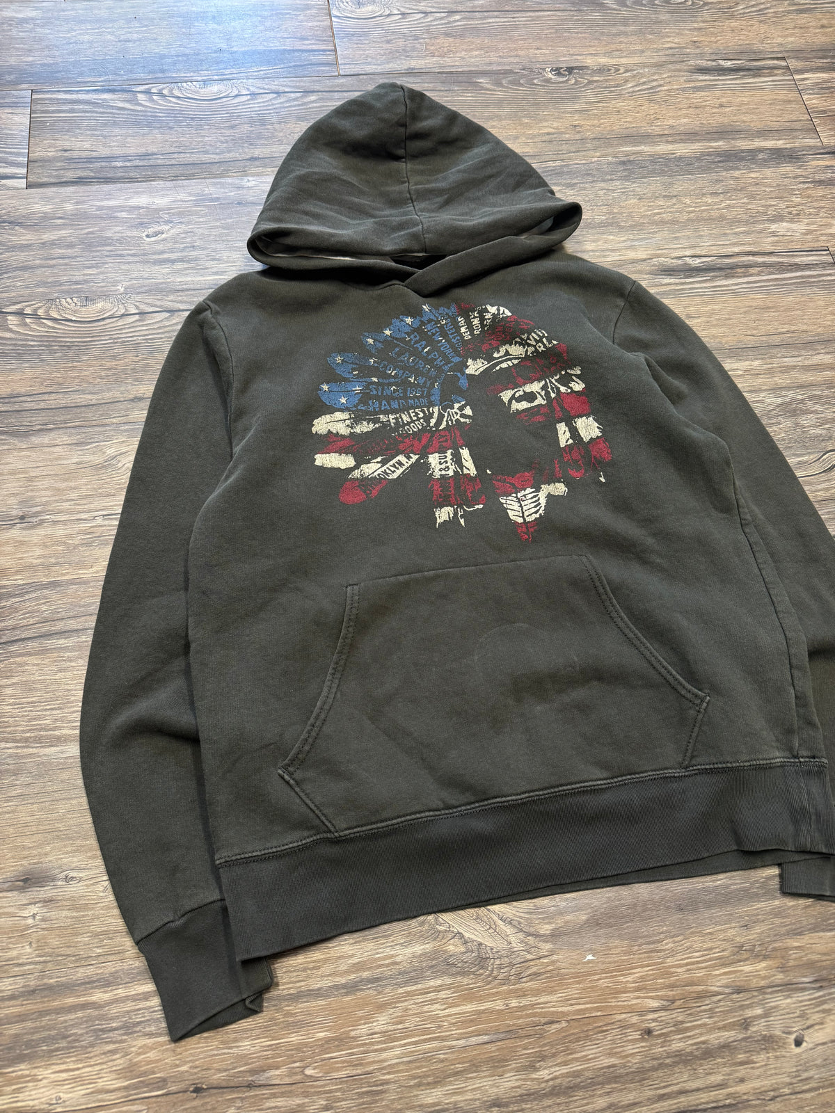 POLO RALPH LAUREN DENIM & SUPPLY NATIVE AMERICAN HOODIE (S)
