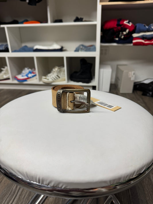 DIESEL VINTAGE BROWN LEATHER BELT (OS)