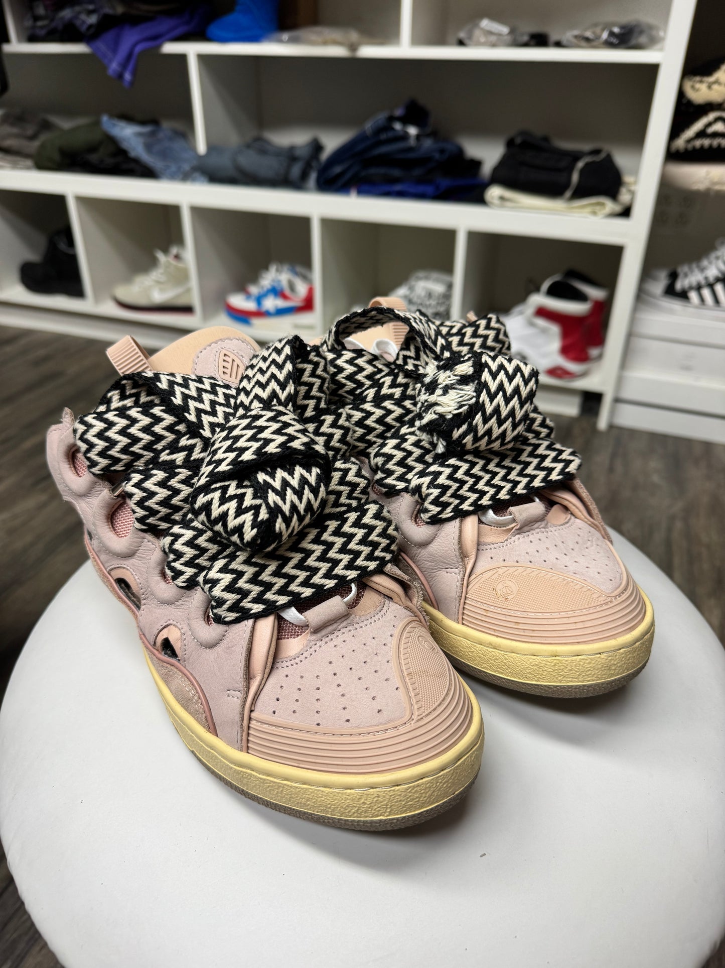 LANVIN LIGHT PINK CURB MULES (11)