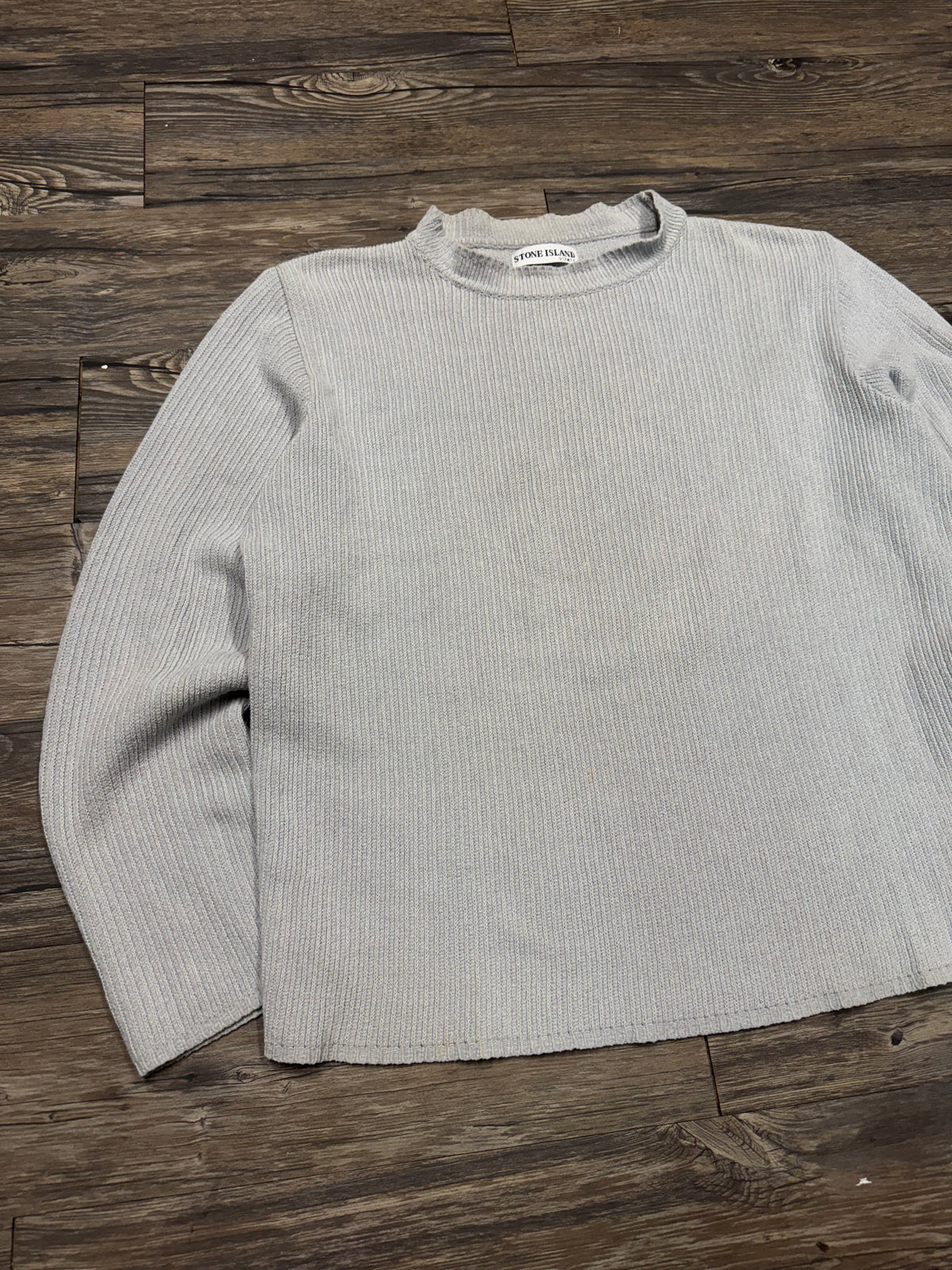VTG 1999 STONE ISLAND RIBBED KNIT CREWNECK (L)